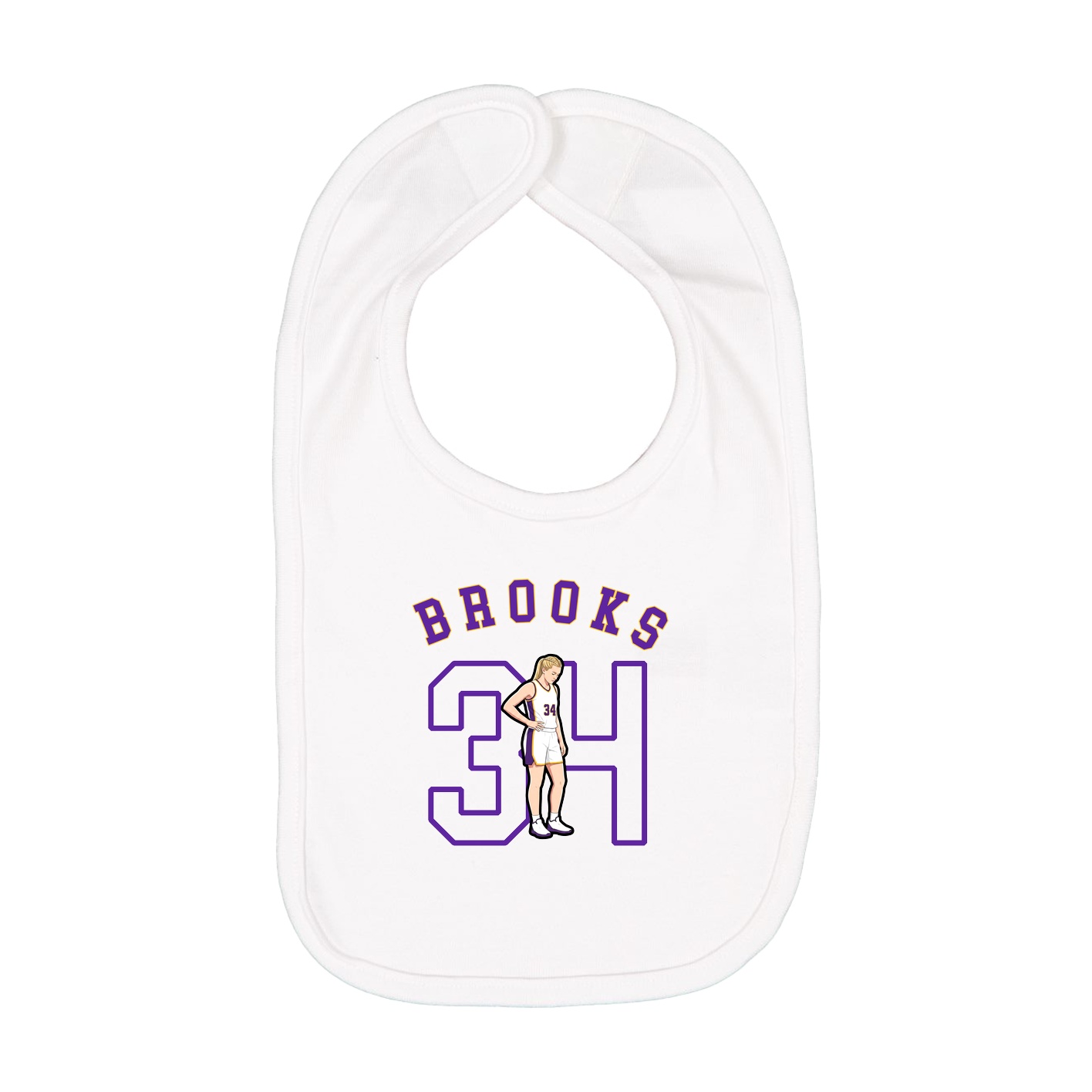 Infant Bib — Shirsey Arch in White