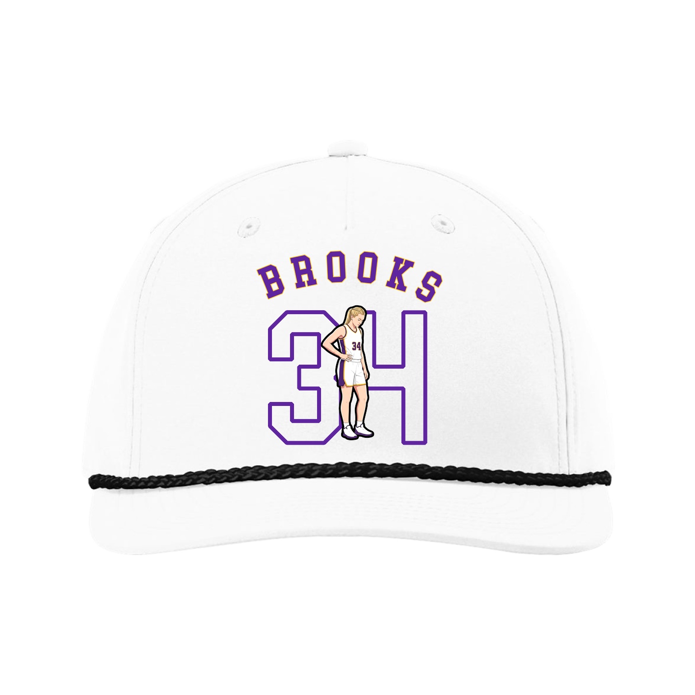 Five-Panel Classic Rope Cap — Shirsey Arch in White