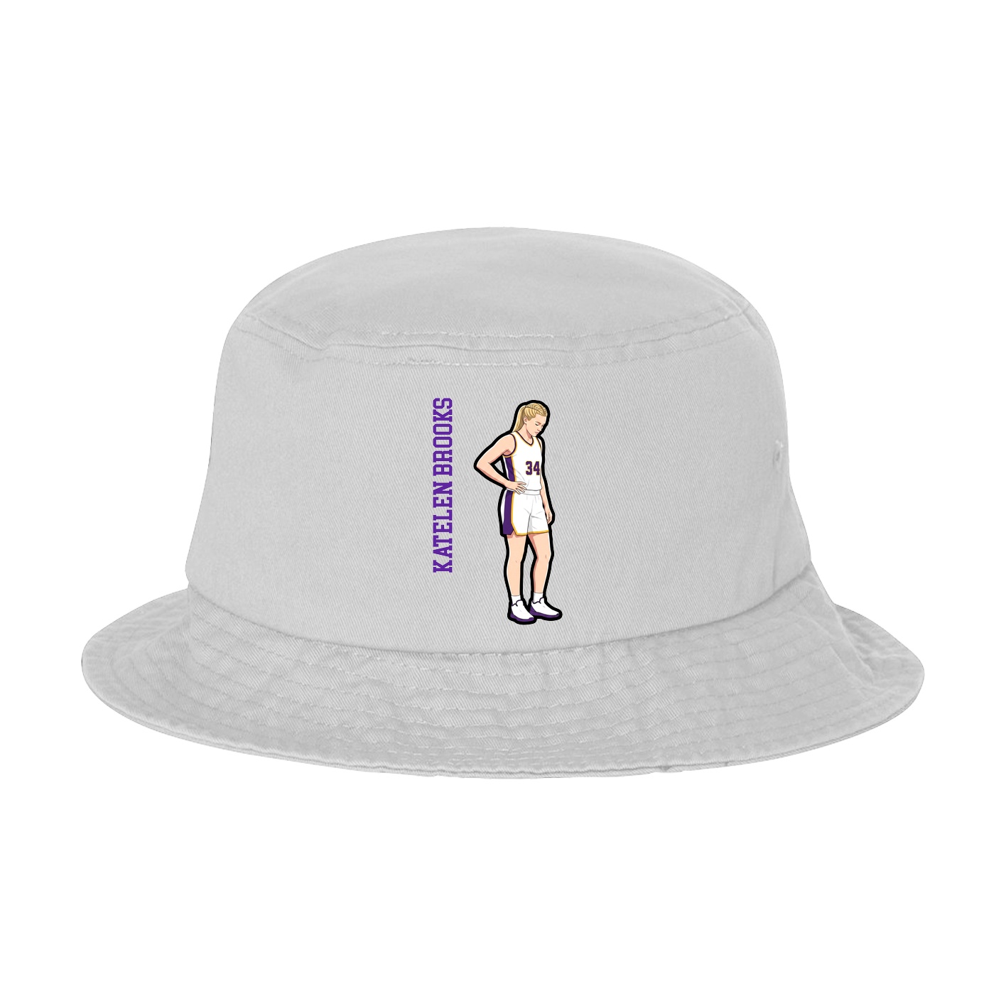 Bucket Cap — Name Vertical in White