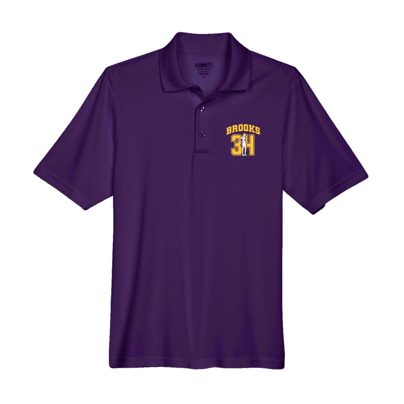 Performance Polo — Number in Purple