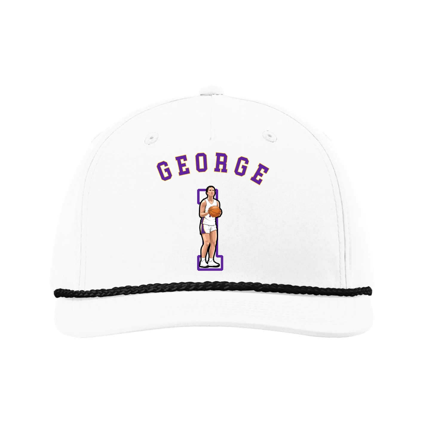Five-Panel Classic Rope Cap — Shirsey Arch in White