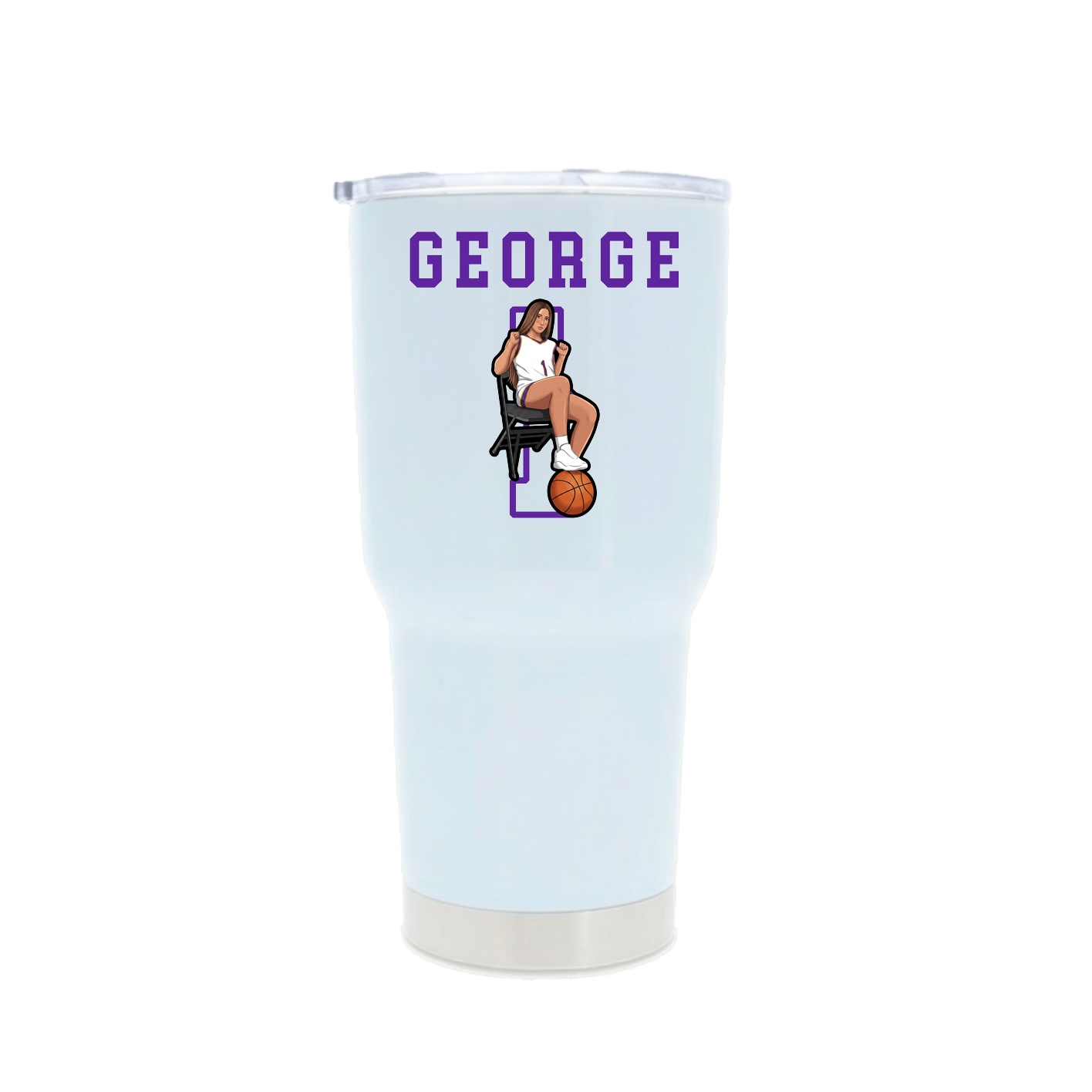 30oz Stainless Steel Tumbler — Shirsey in White