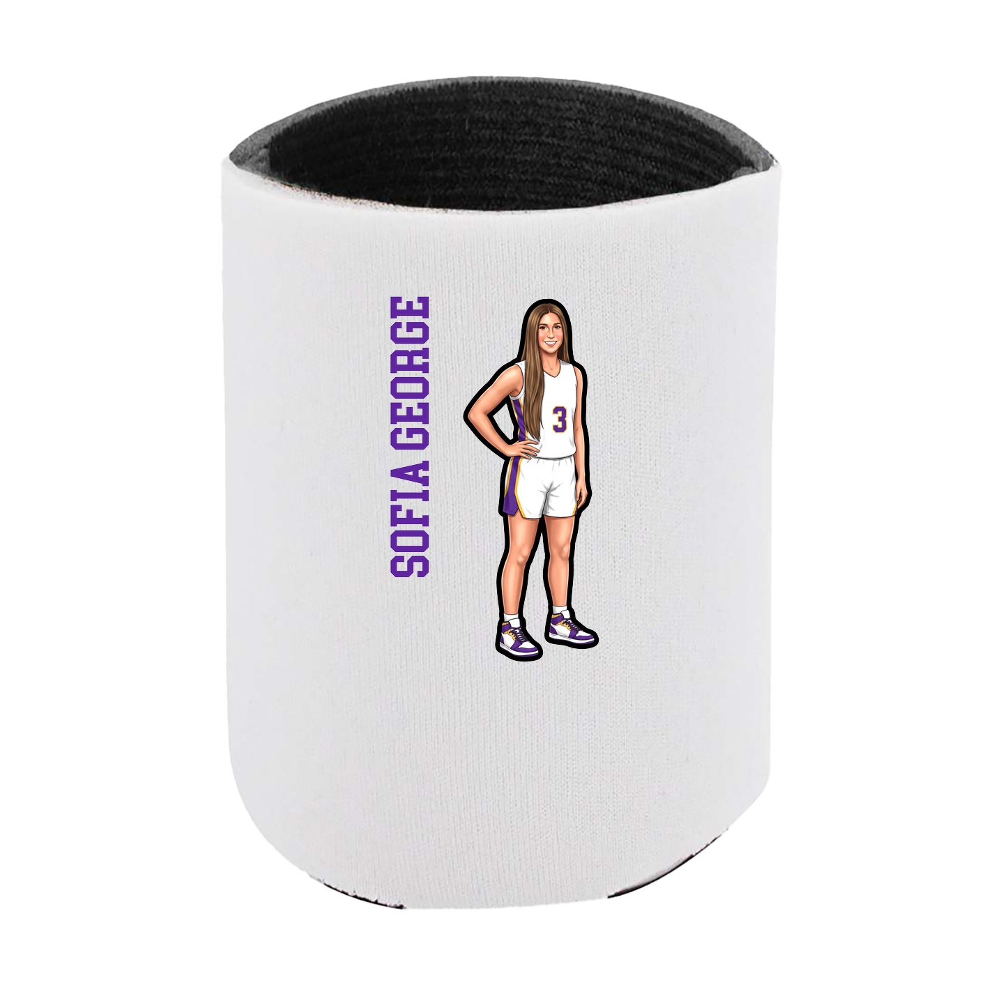 Can Holder — Name Vertical in White