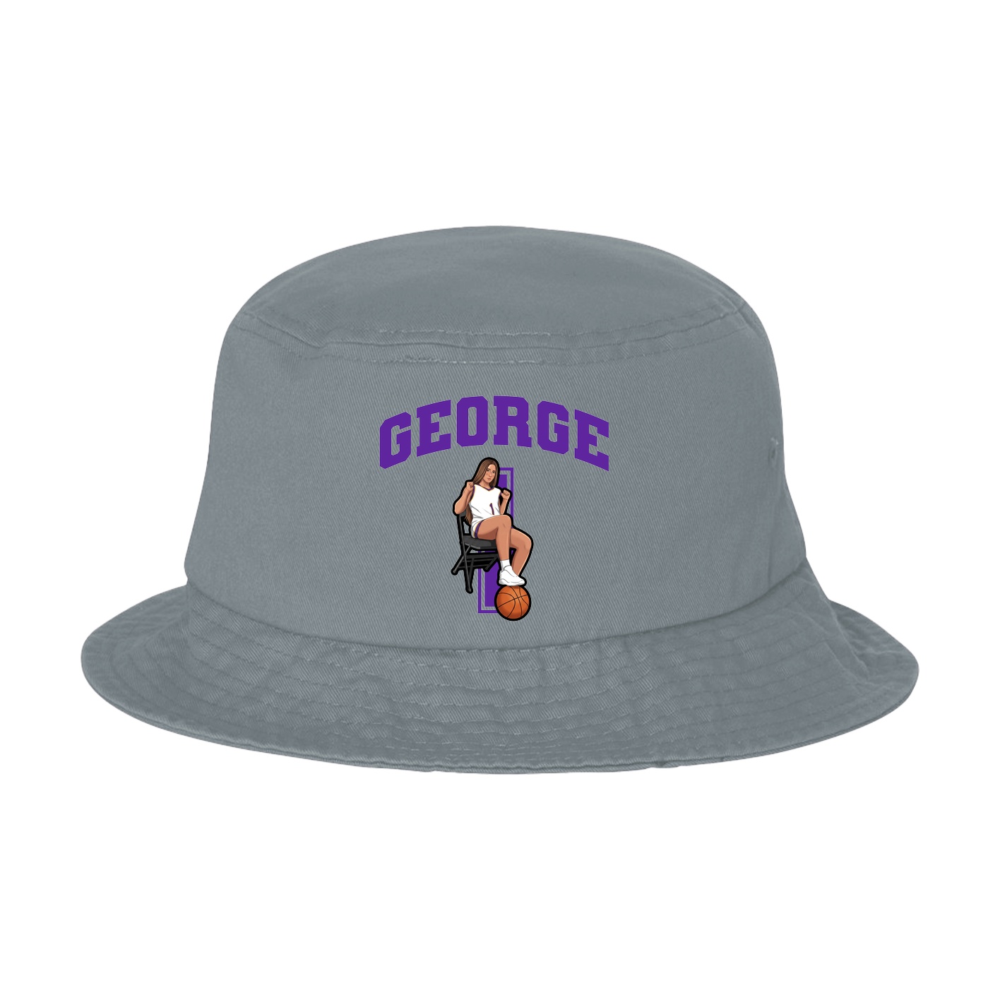 Bucket Cap — Number in Grey