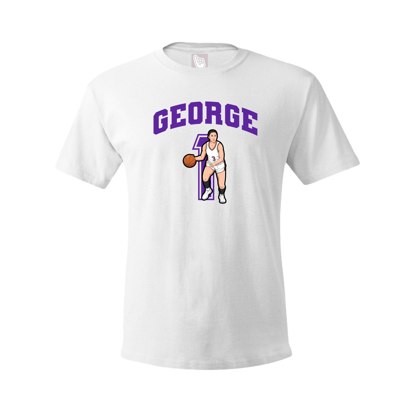 Youth Tee — Number in White