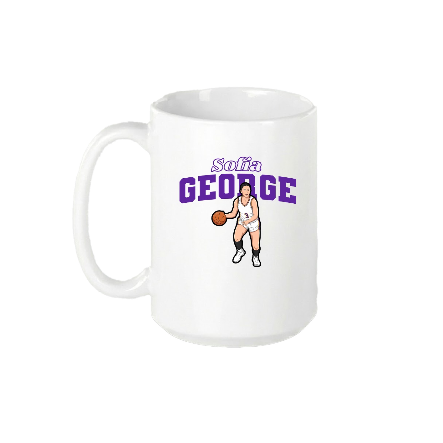 15oz Coffee Mug — Name Arch in White