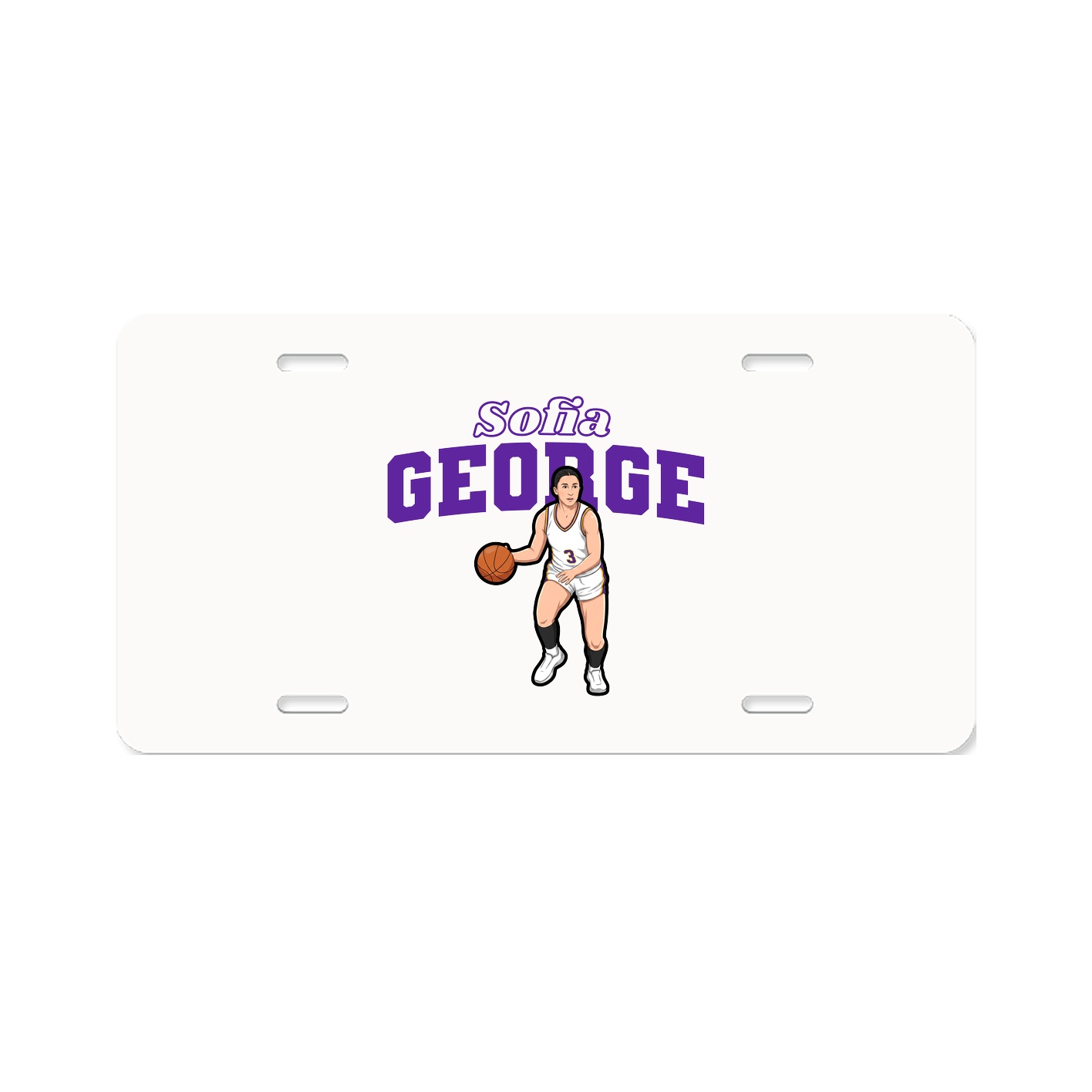 License Plate — Name Arch in Classic