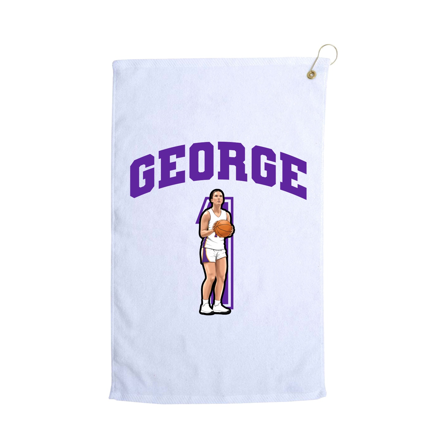 Golf Towel — Number in White