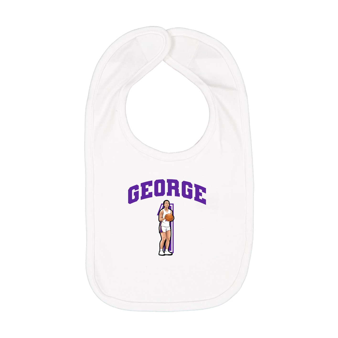 Infant Bib — Number in White