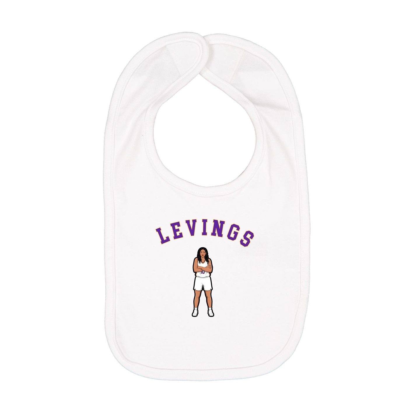 Infant Bib — Shirsey Arch in White