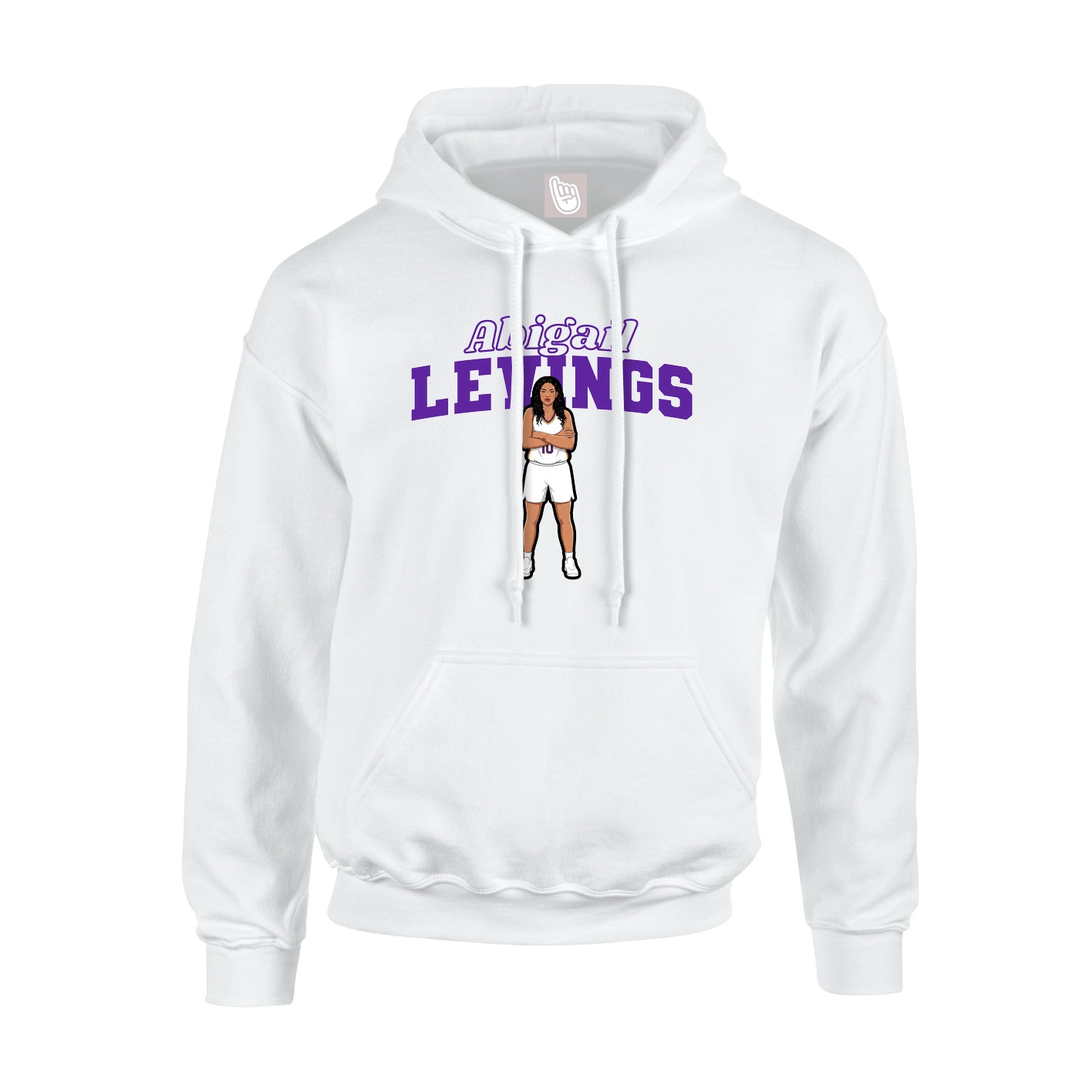 Hoodie — Name Arch in White