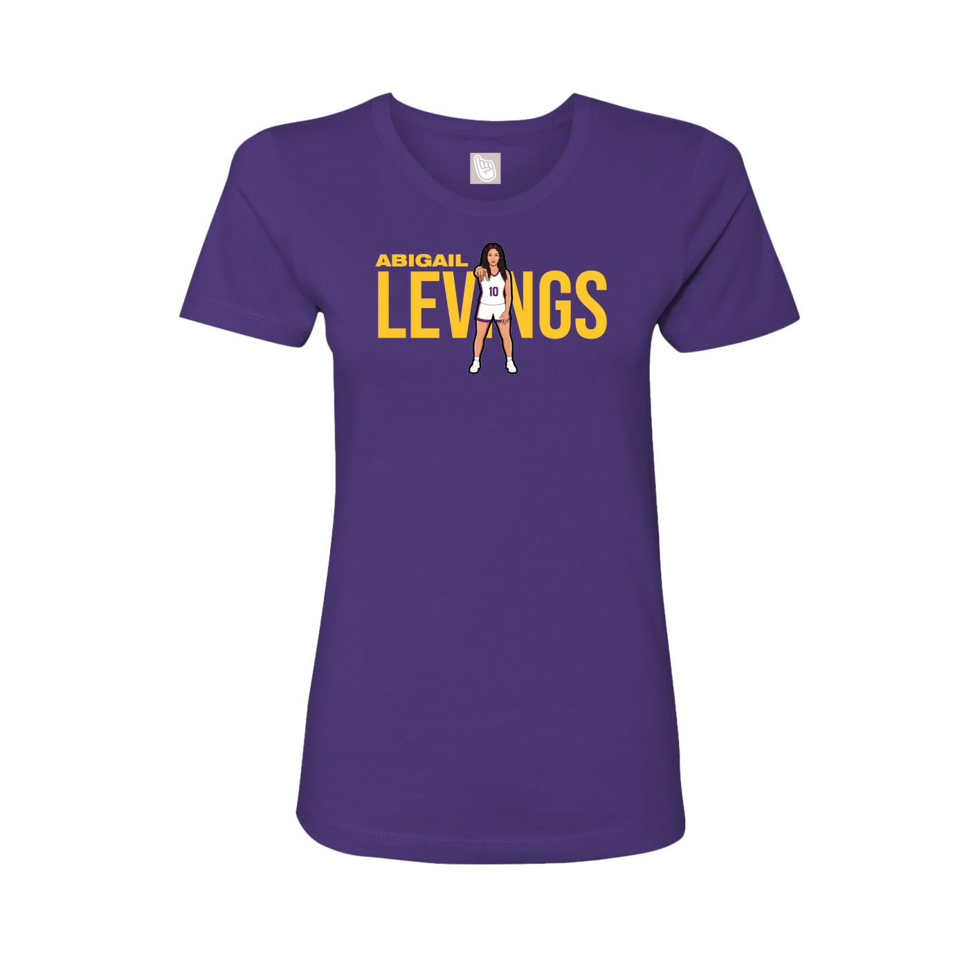 Fitted Women's Tee — Player Name in Purple