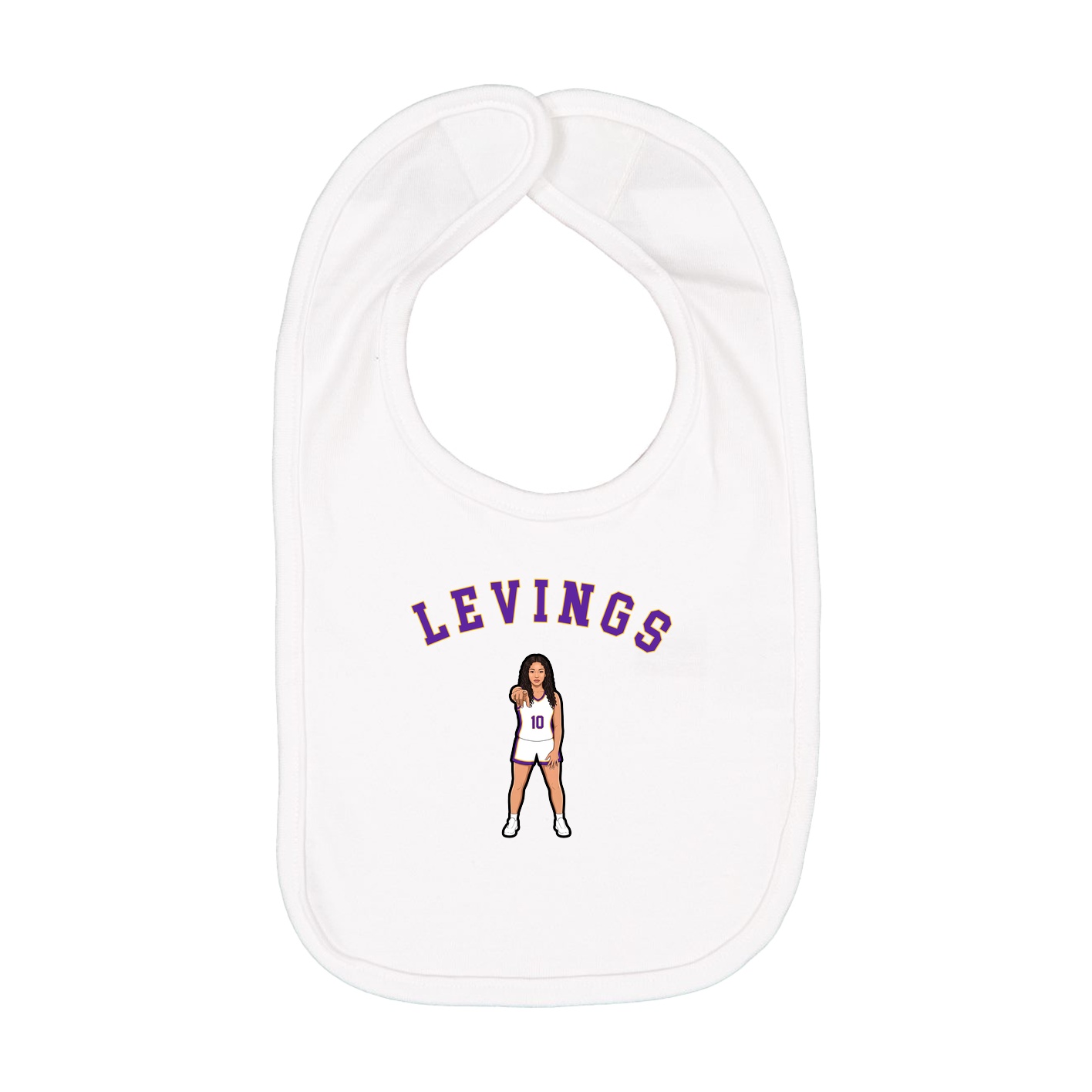 Infant Bib — Shirsey Arch in White