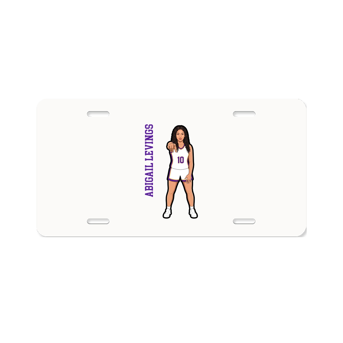 License Plate — Name Vertical in Classic