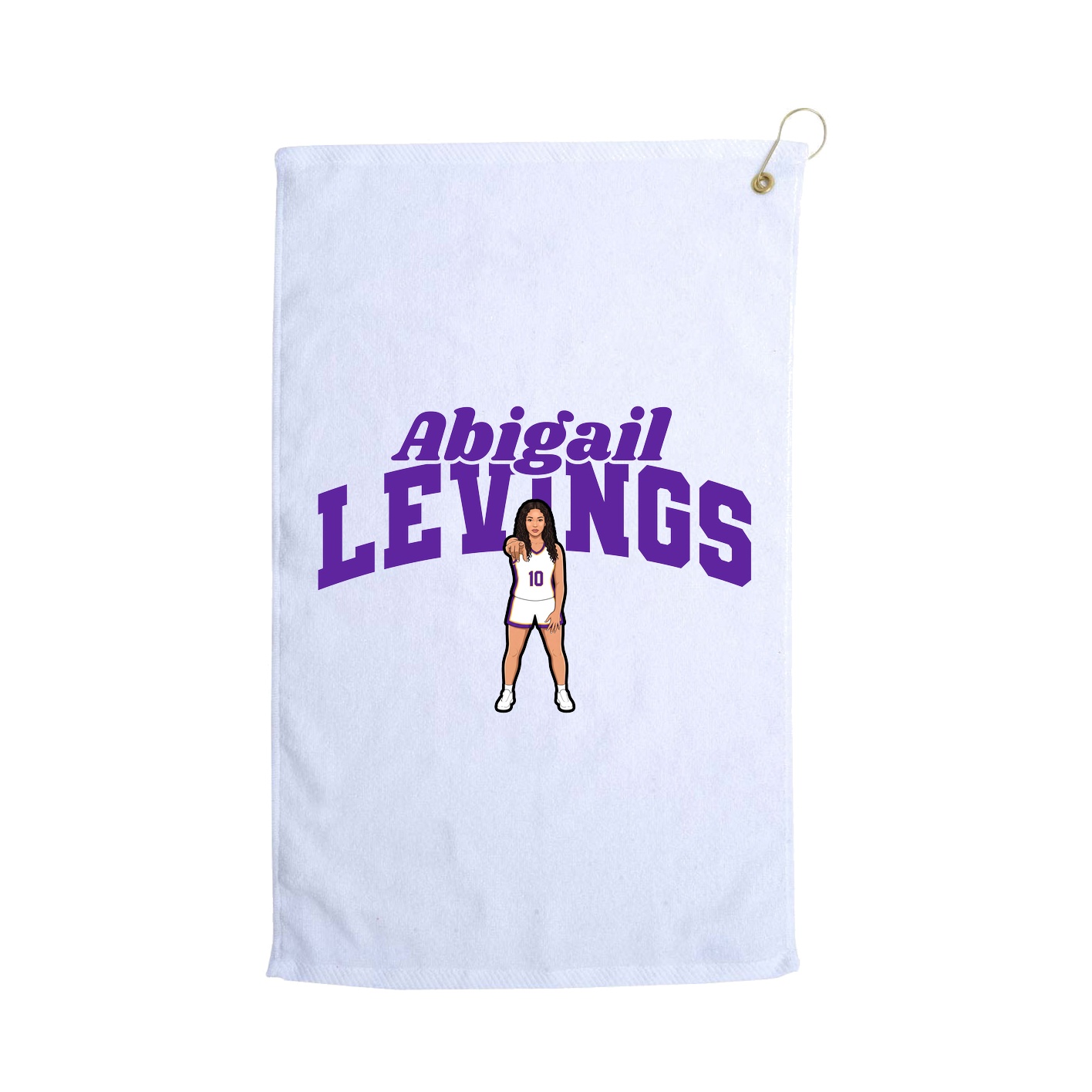 Golf Towel — Signature Arch in White