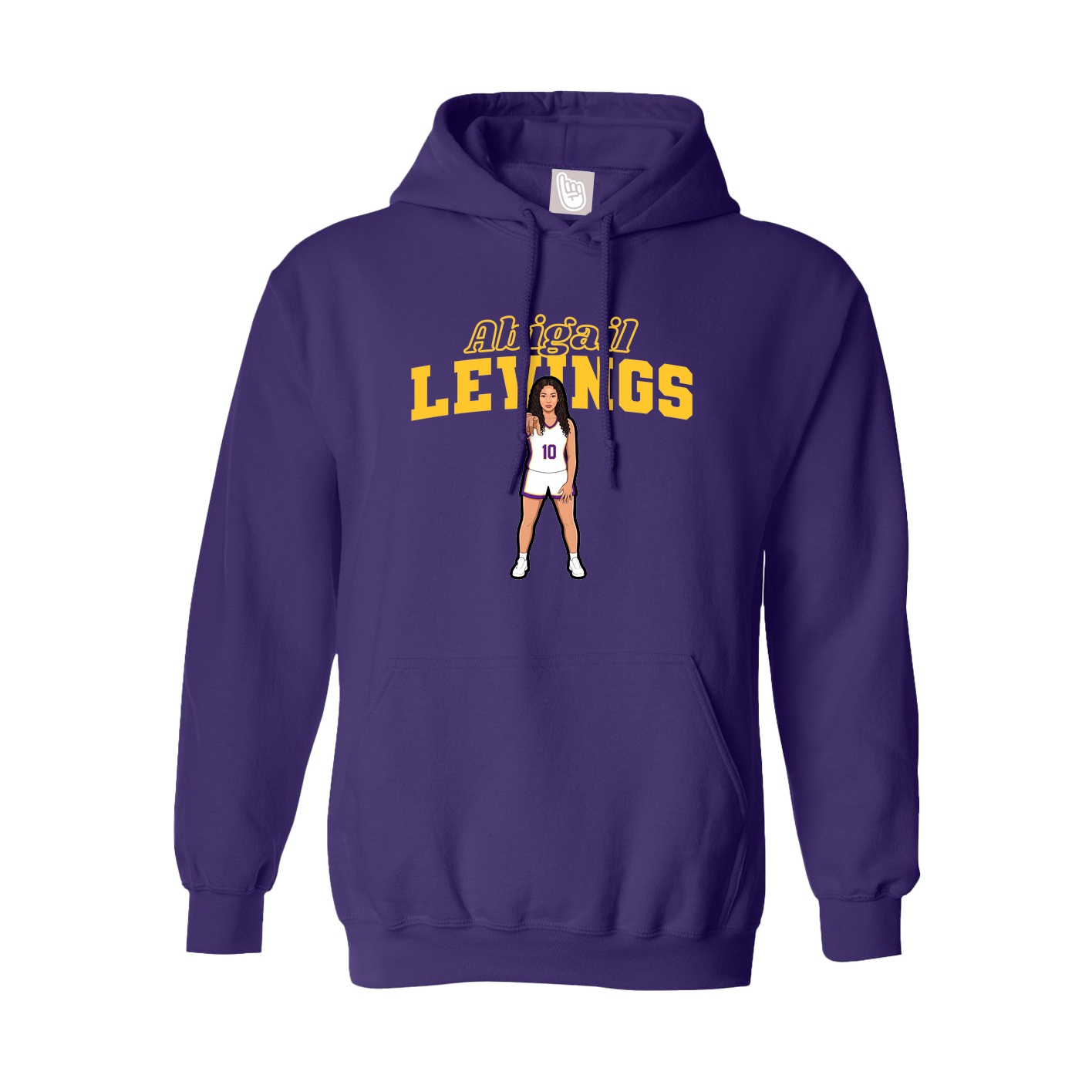 Hoodie — Name Arch in Purple