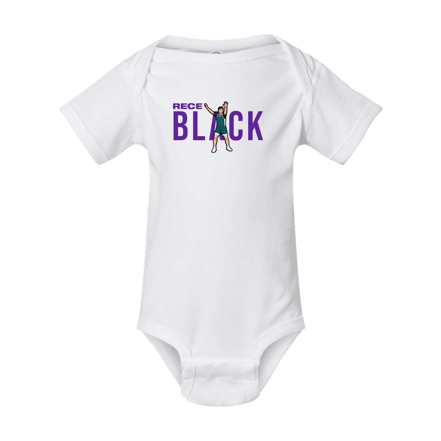 Baby Onesie — Player Name in White