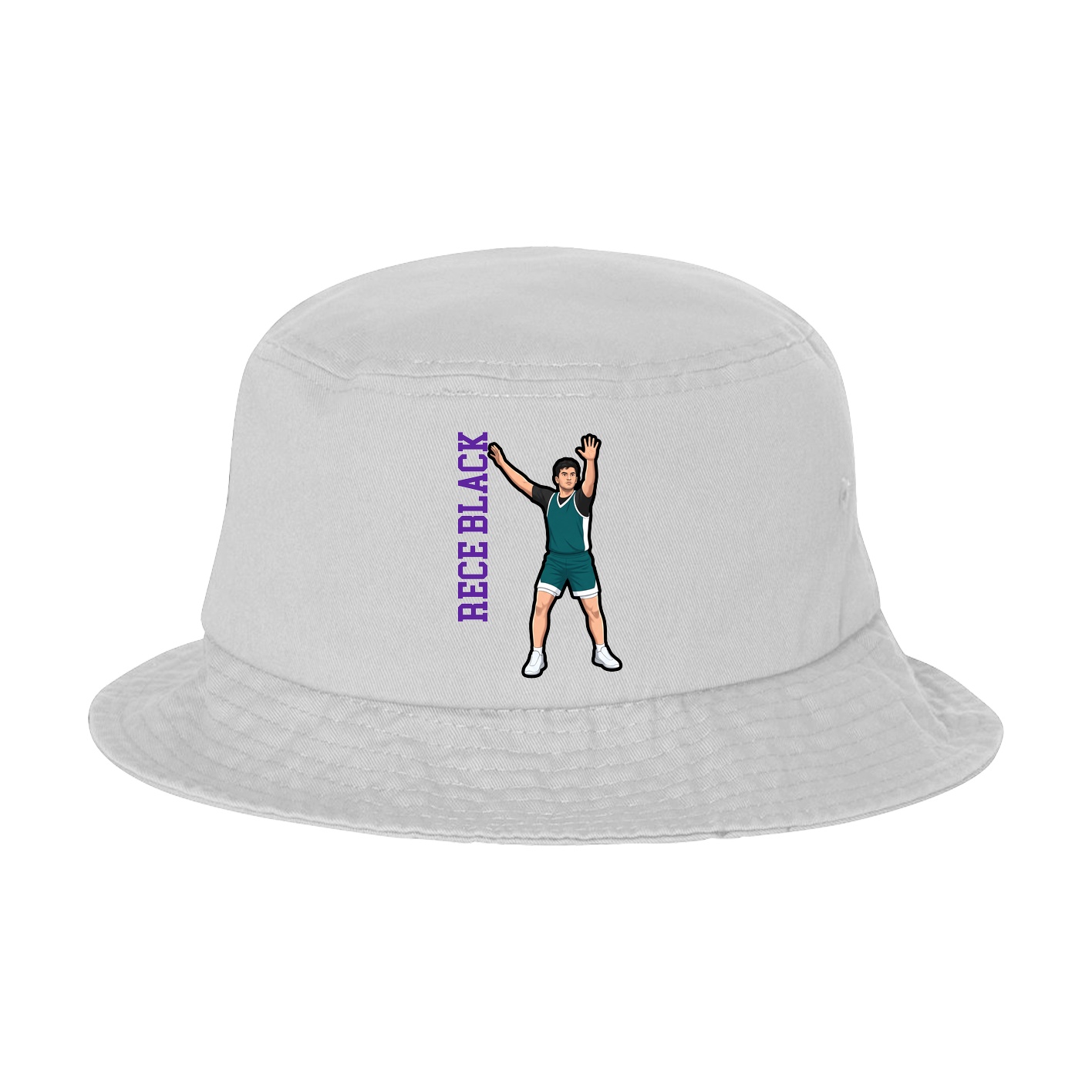 Bucket Cap — Name Vertical in White