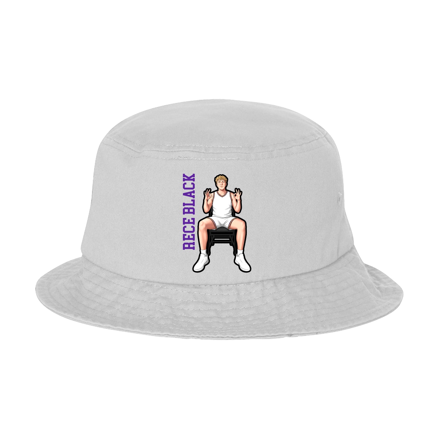 Bucket Cap — Name Vertical in White
