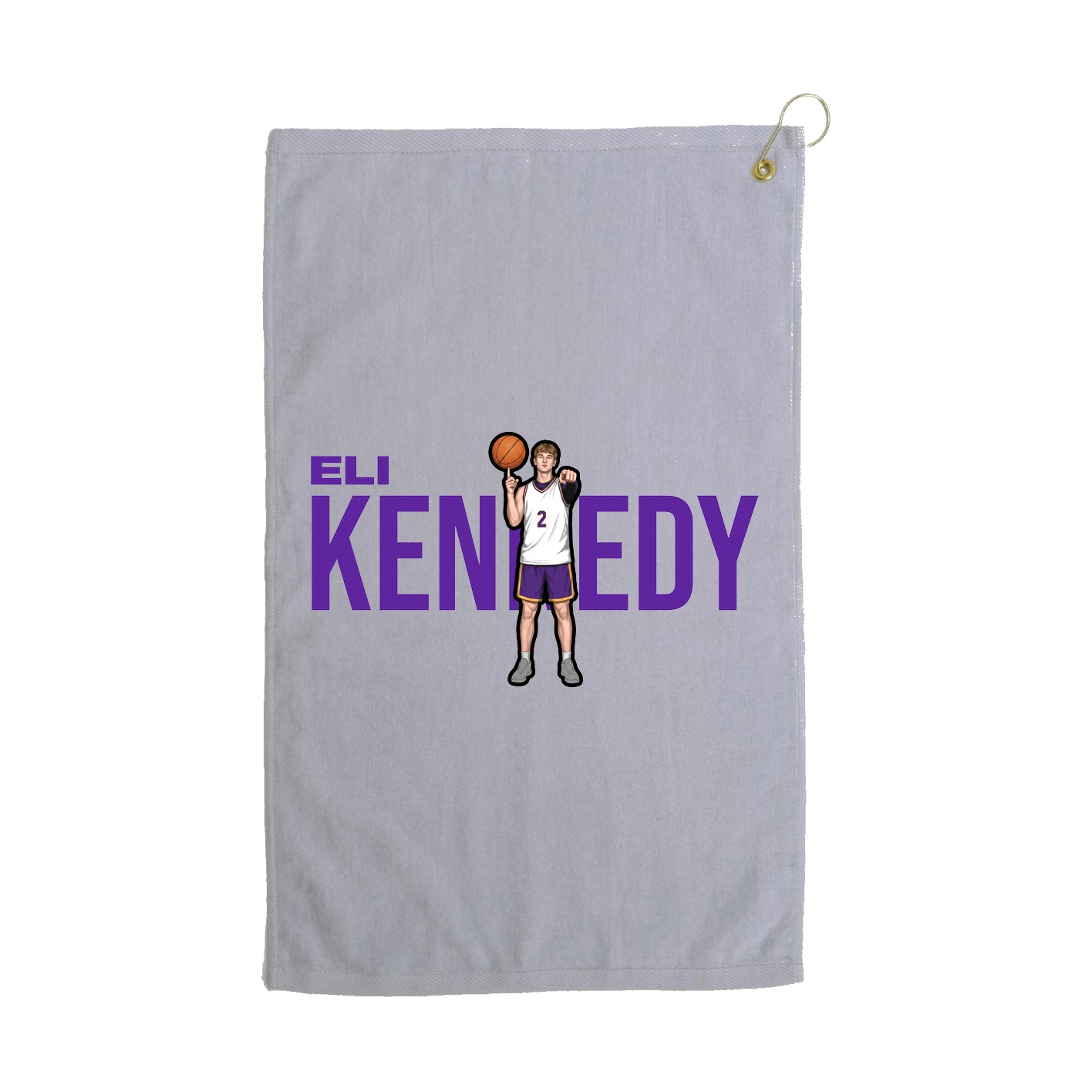 Golf Towel — Player Name in Grey