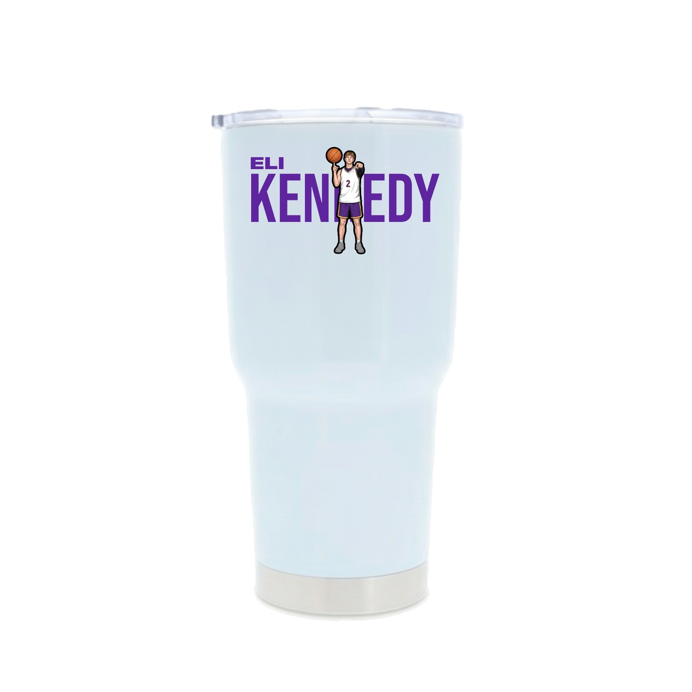 30oz Stainless Steel Tumbler — Player Name in White