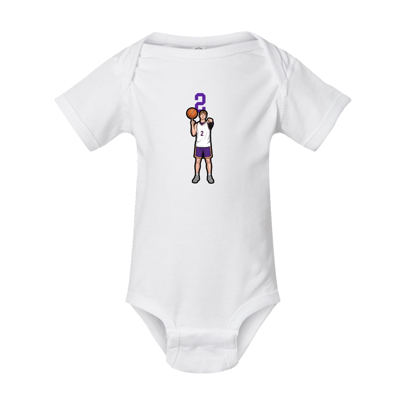 Baby Onesie — Number Top in White