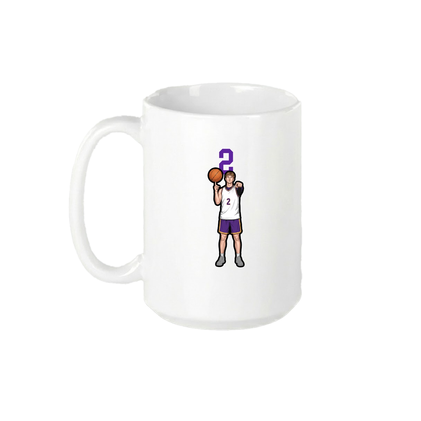 15oz Coffee Mug — Number Top in White