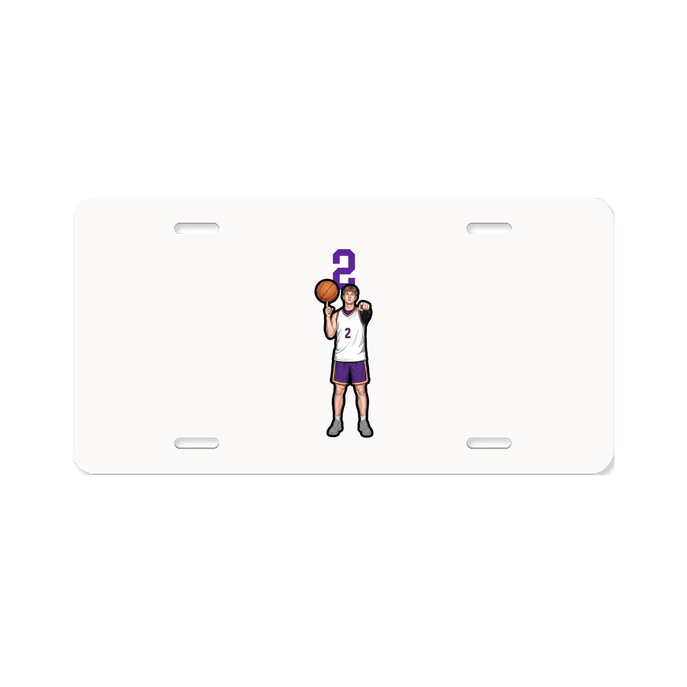 License Plate — Number Top in Classic