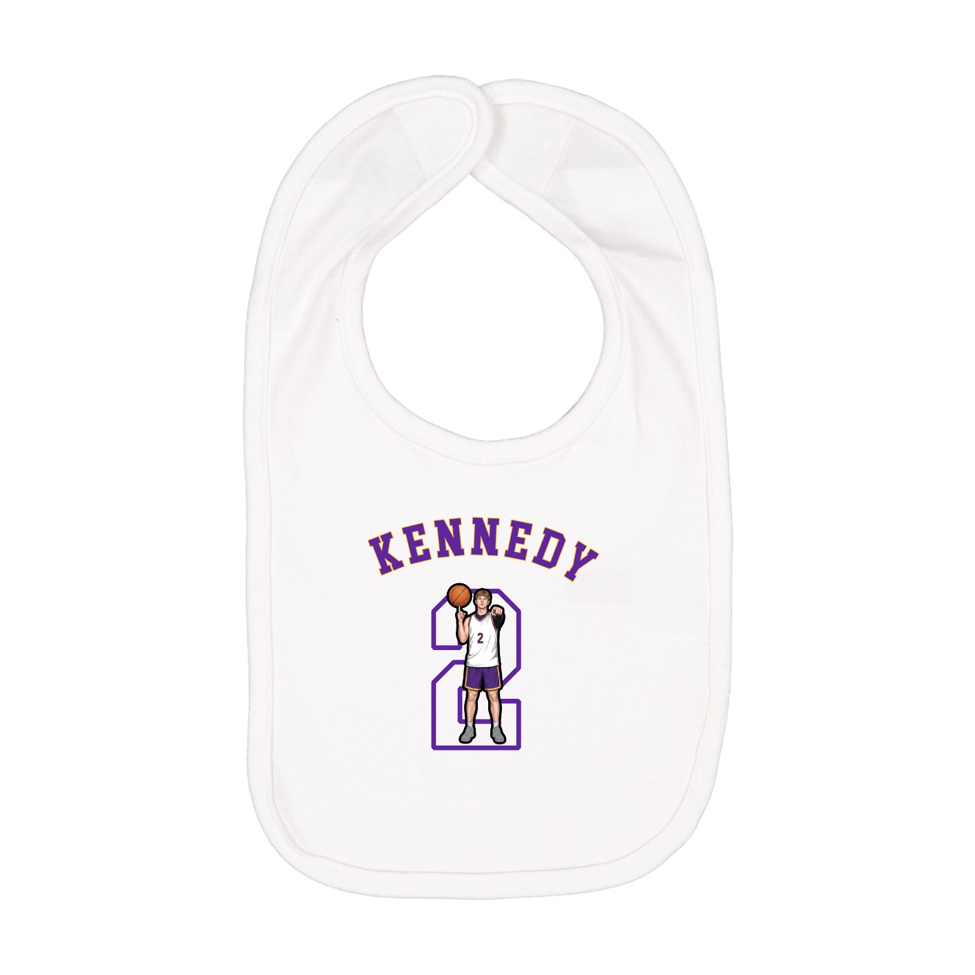 Infant Bib — Shirsey Arch in White