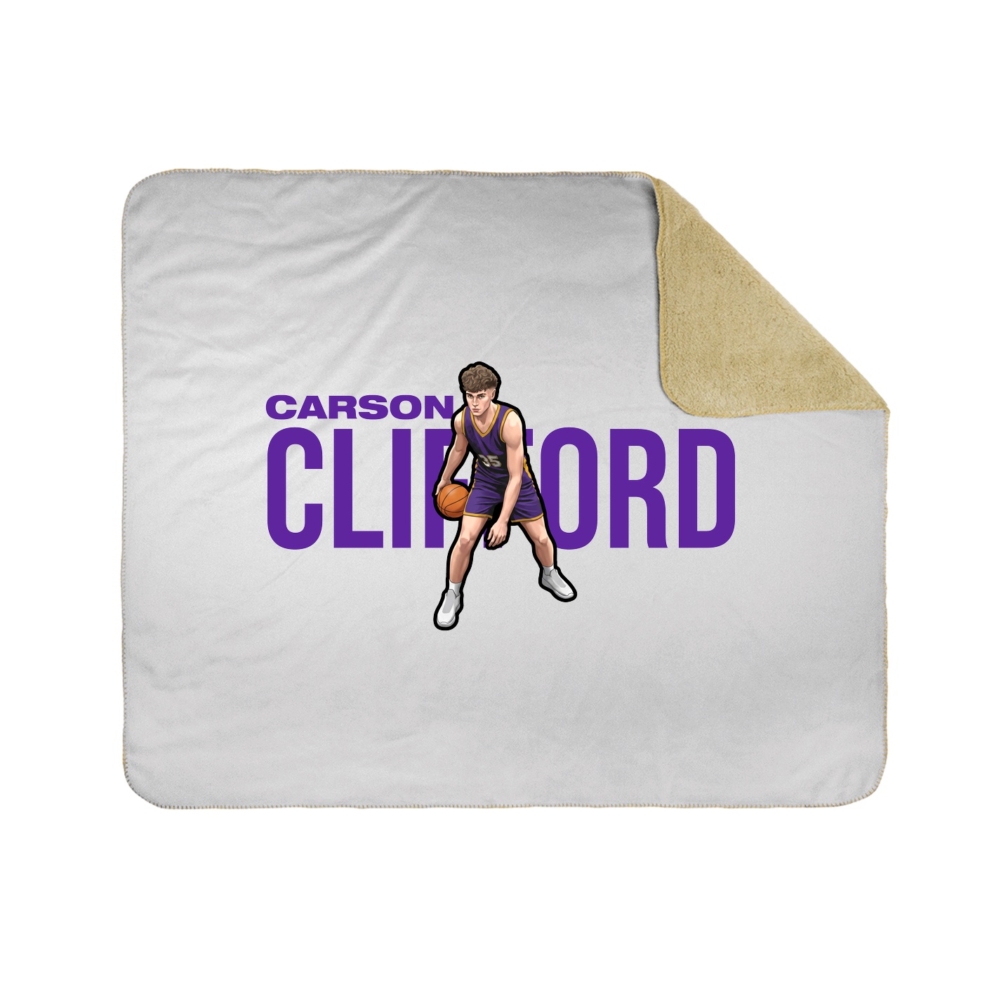 Throw Blanket — Player Name in White
