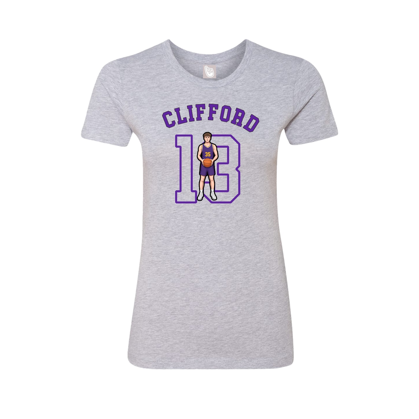 Fitted Women's Tee — Shirsey Arch in Grey