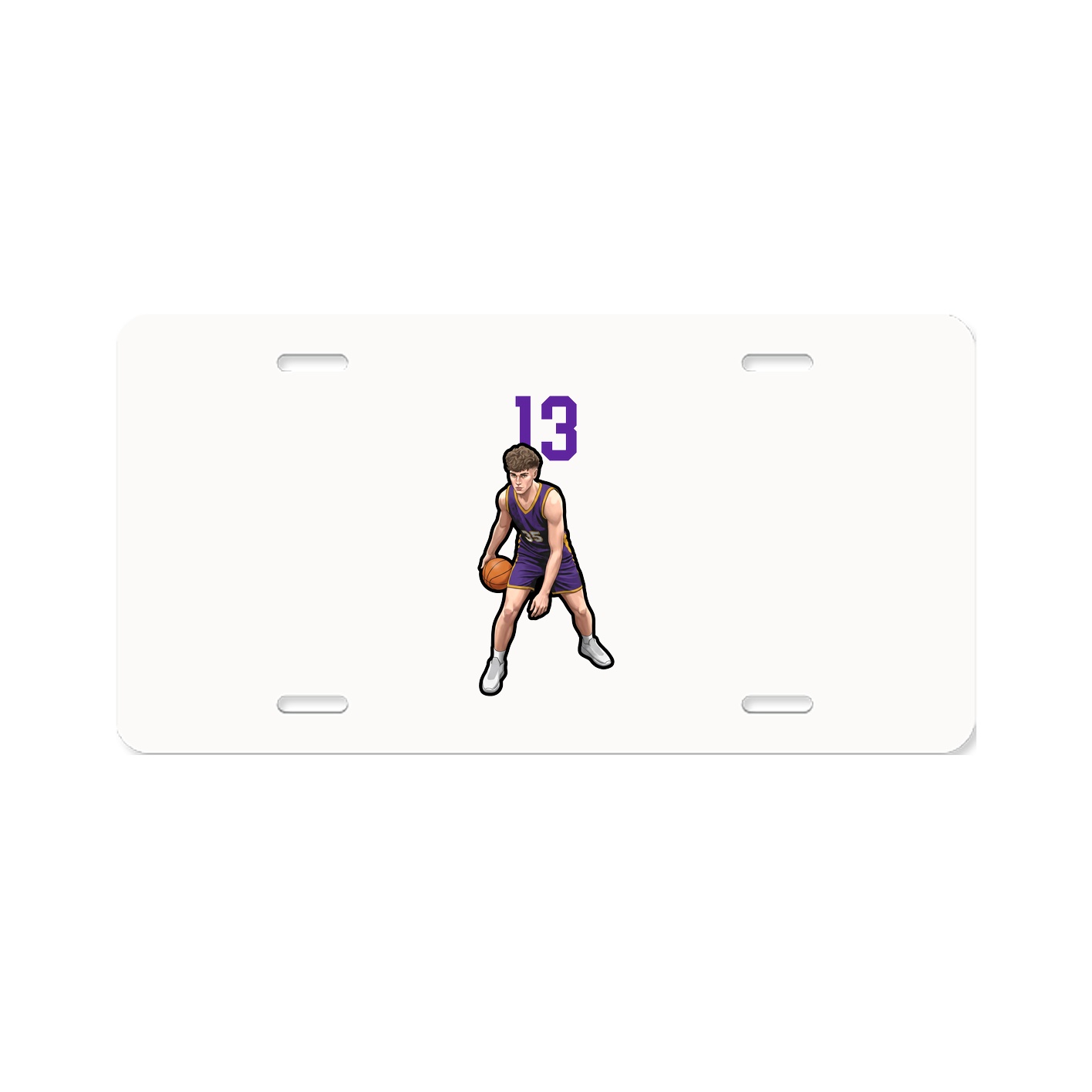 License Plate — Number Top in Classic