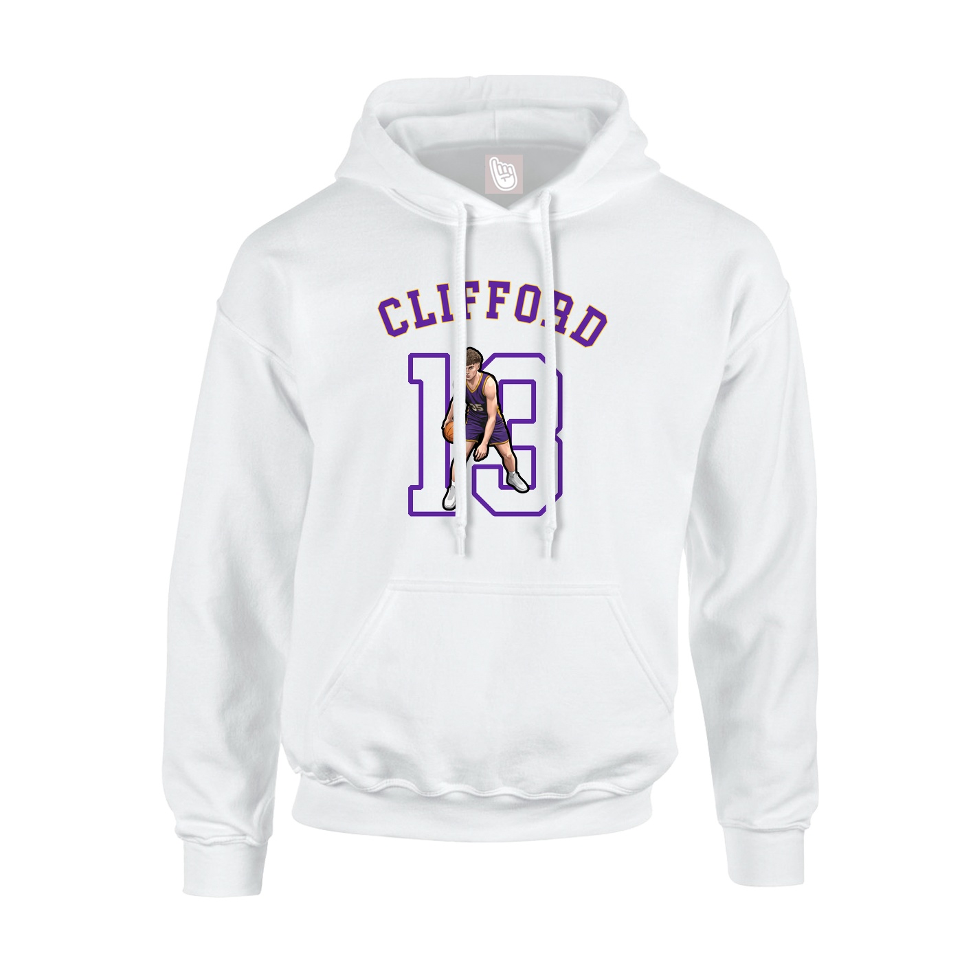 Youth Hoodie — Shirsey Arch in White