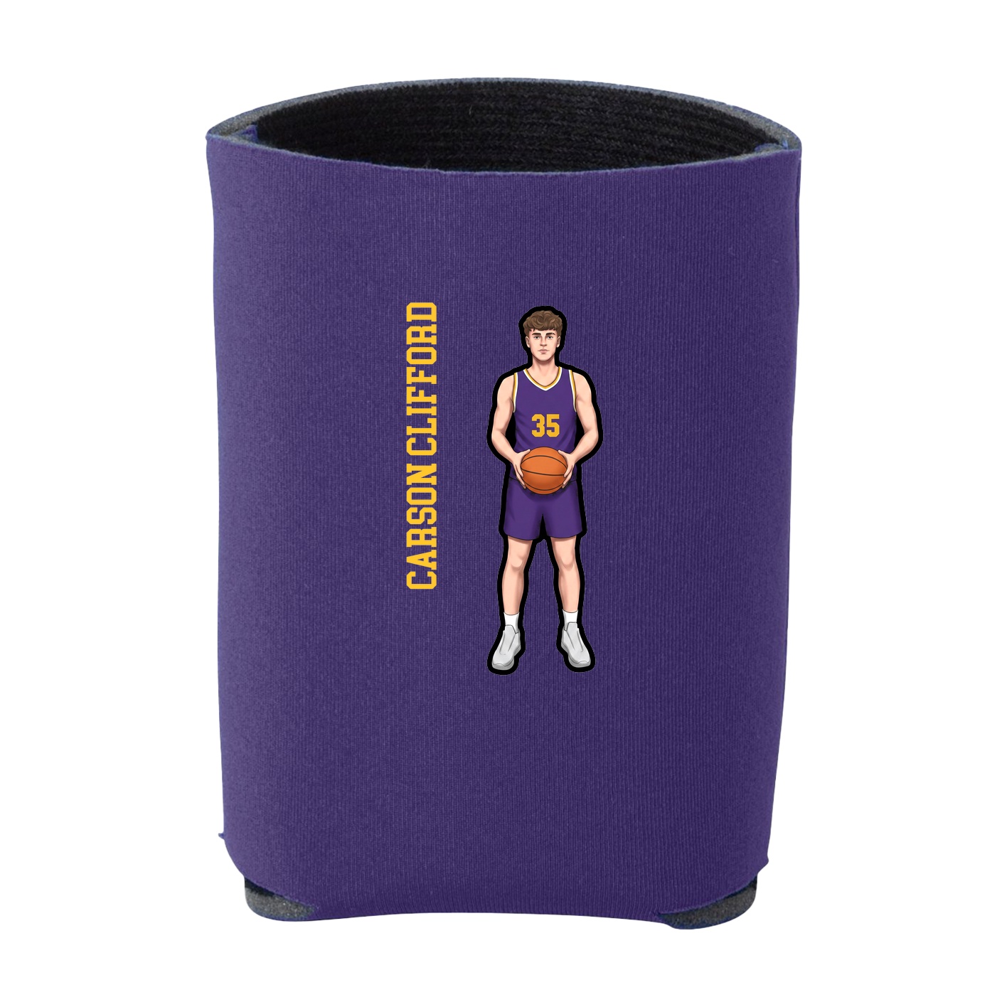 Can Holder — Name Vertical in Purple