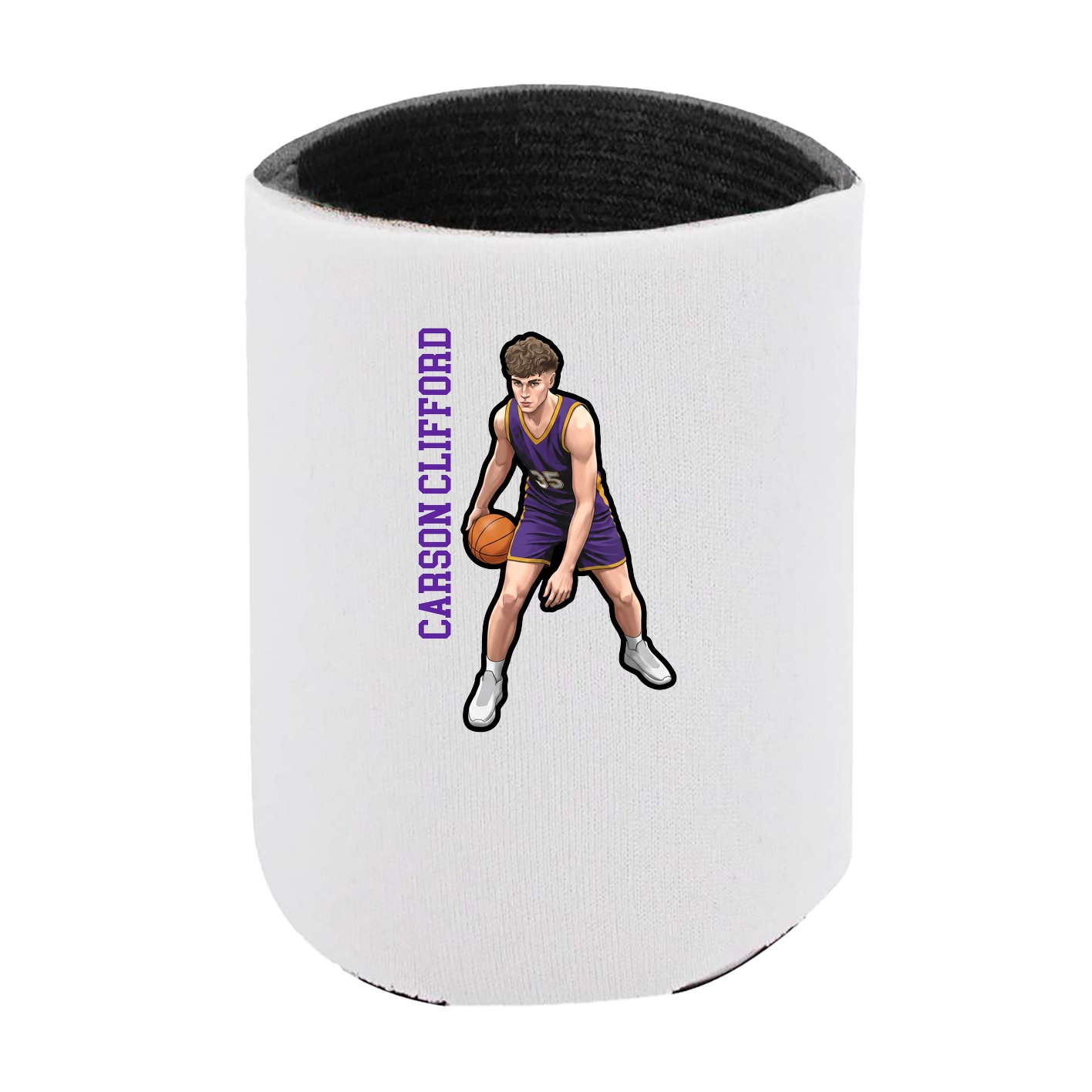 Can Holder — Name Vertical in White