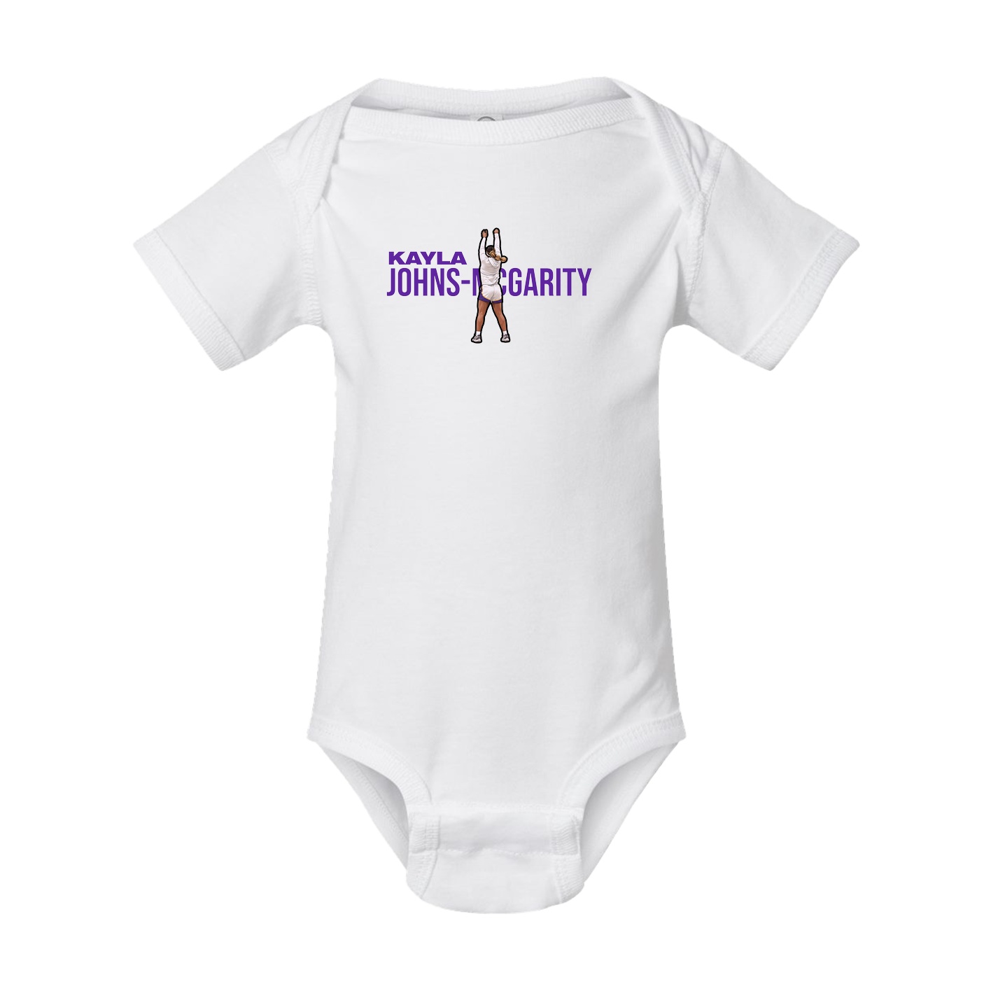 Baby Onesie — Player Name in White