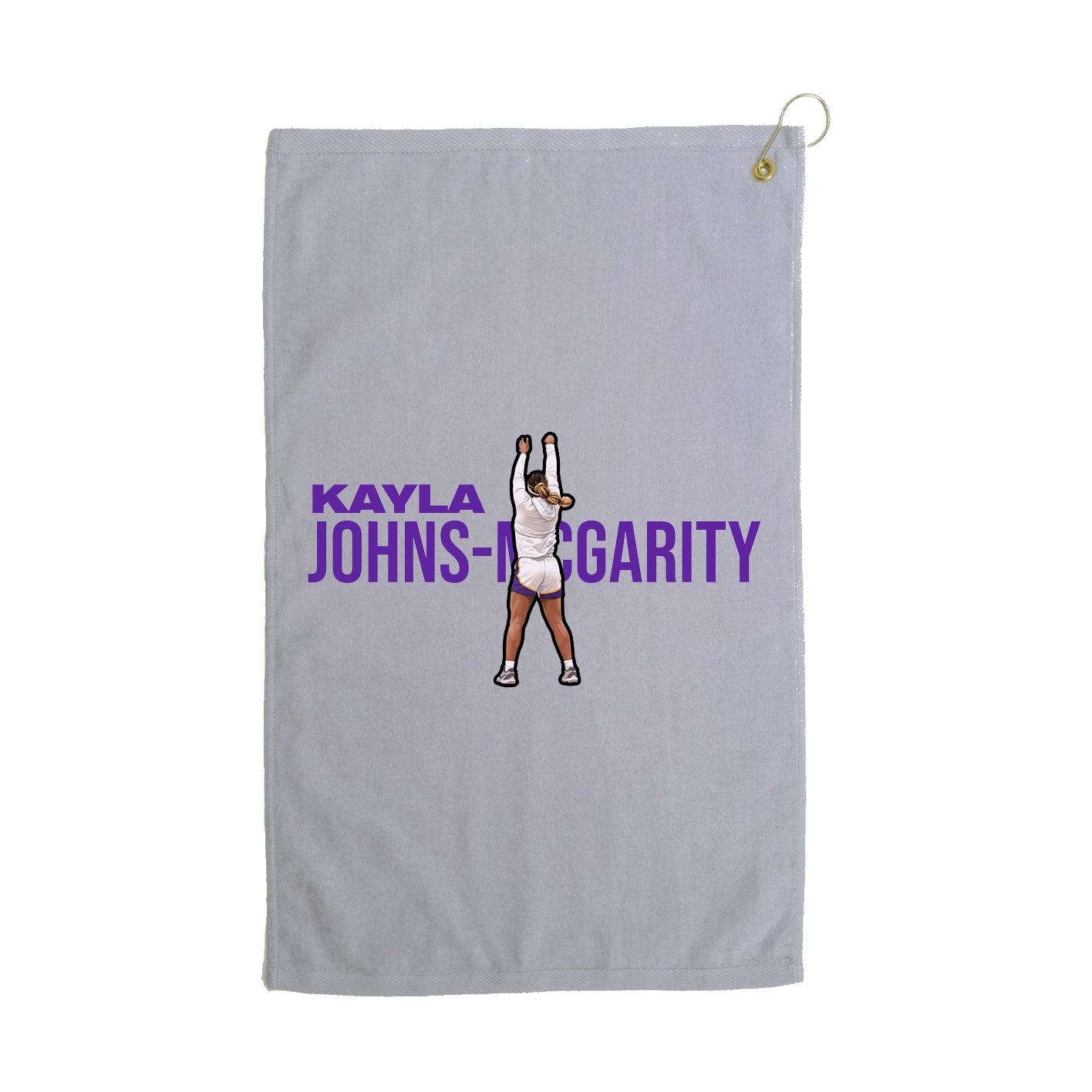 Golf Towel — Player Name in Grey