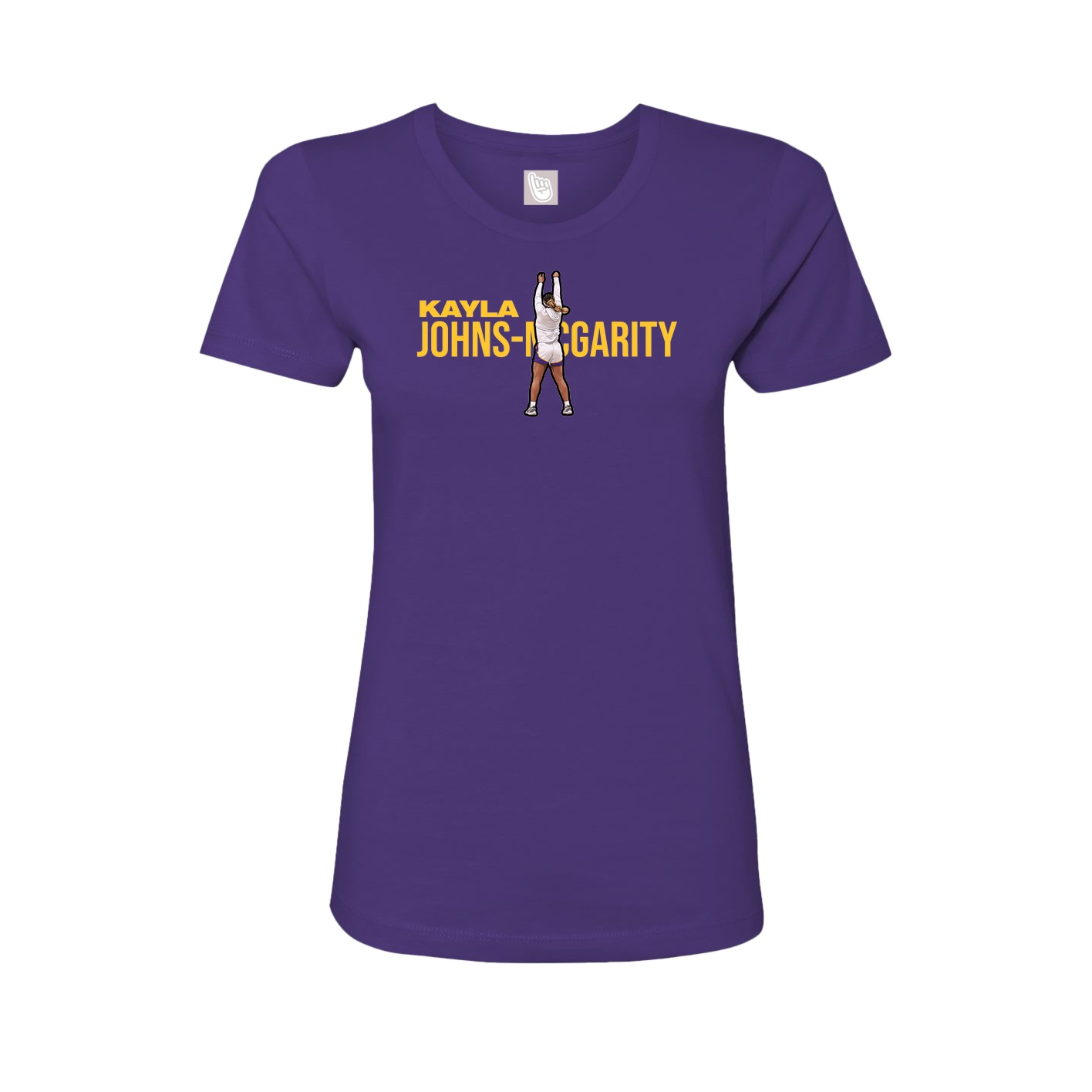 Fitted Women's Tee — Player Name in Purple