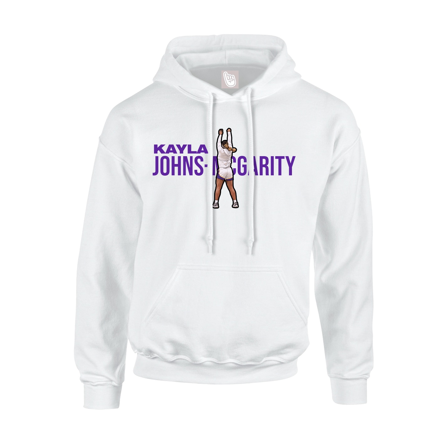 Youth Hoodie — Player Name in White