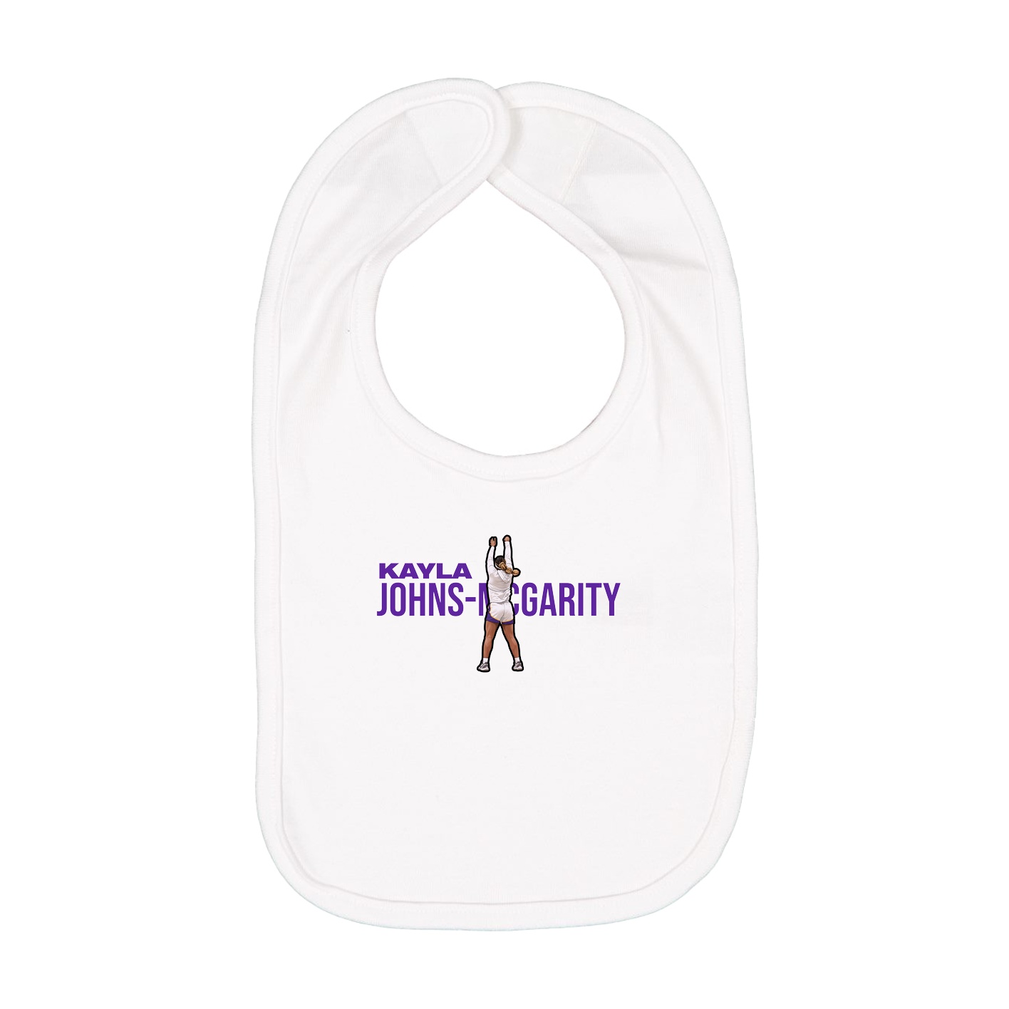 Infant Bib — Player Name in White