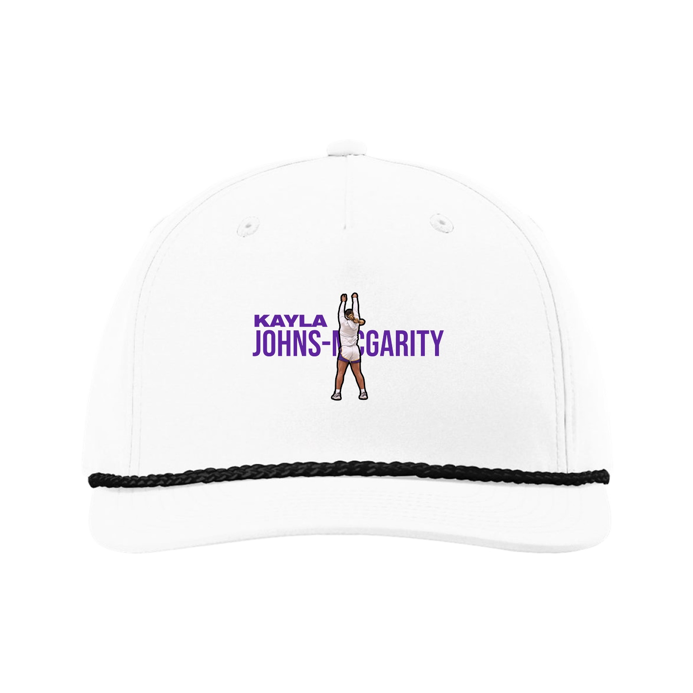 Five-Panel Classic Rope Cap — Player Name in White