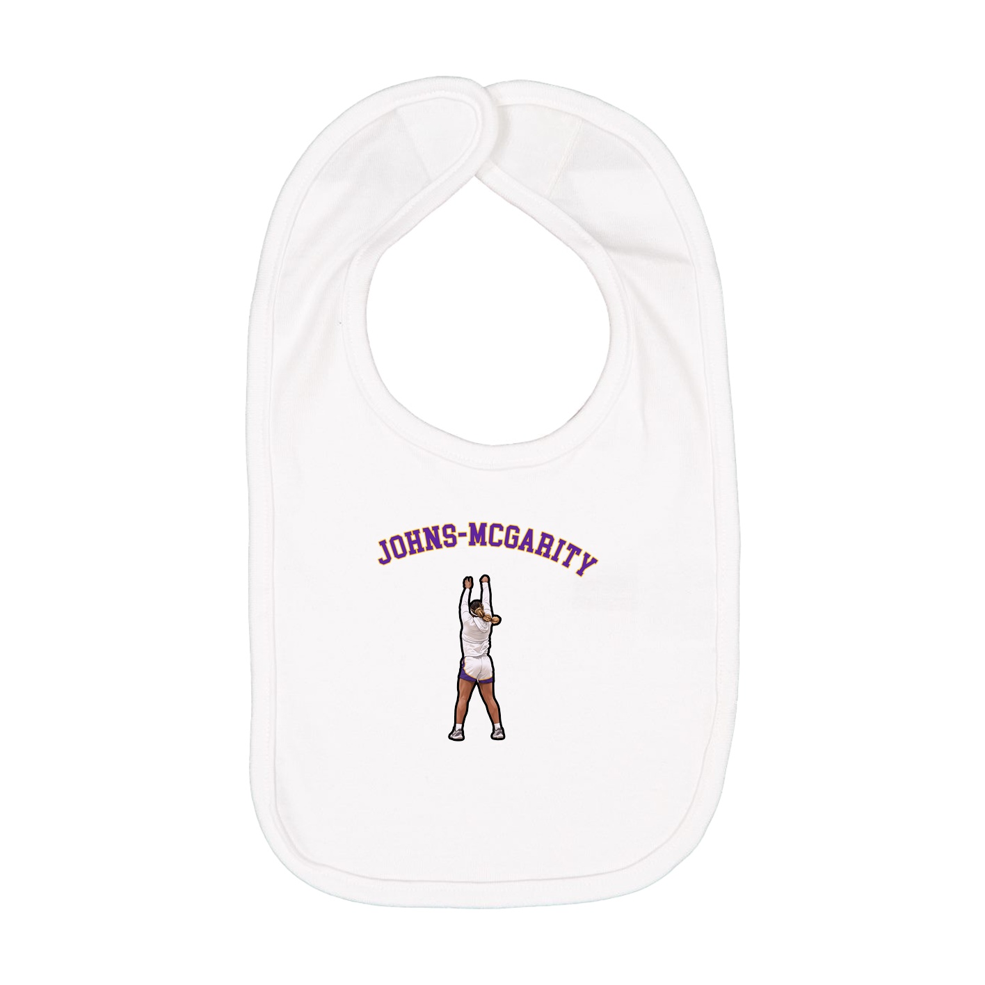 Infant Bib — Shirsey Arch in White