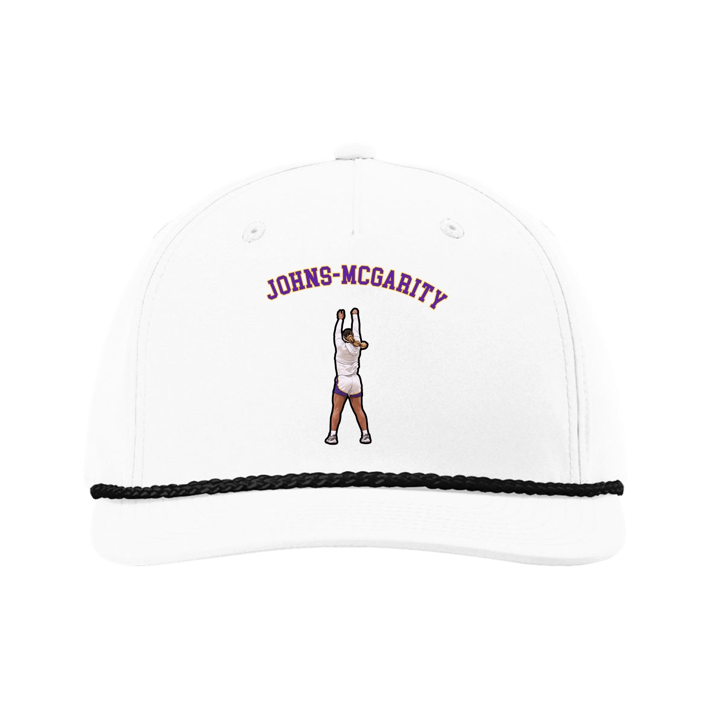 Five-Panel Classic Rope Cap — Shirsey Arch in White