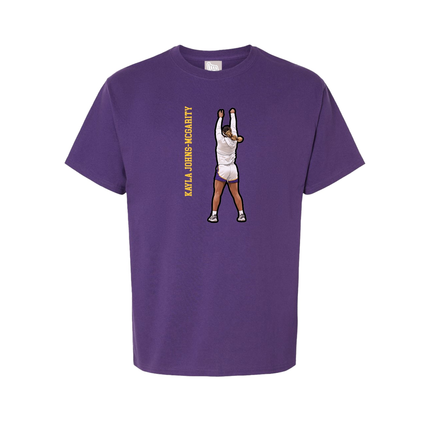 Youth Tee — Name Vertical in Purple