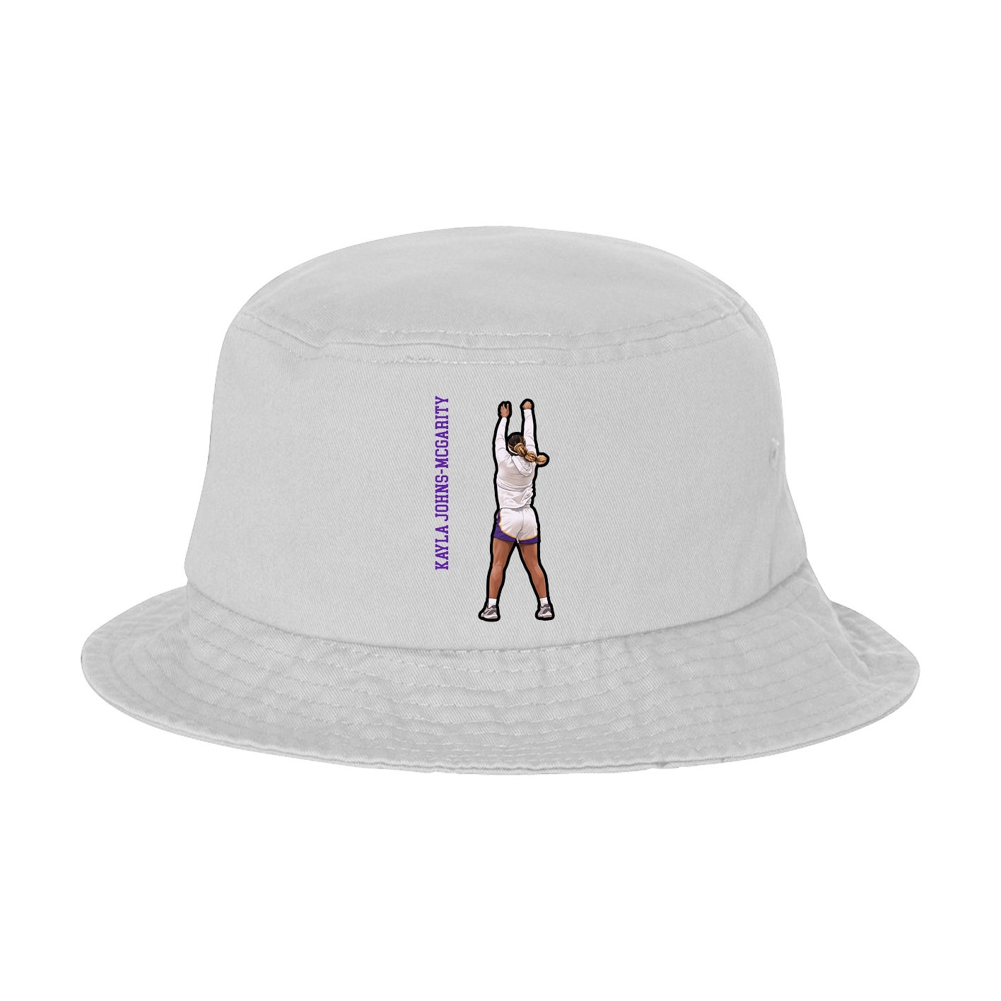 Bucket Cap — Name Vertical in White