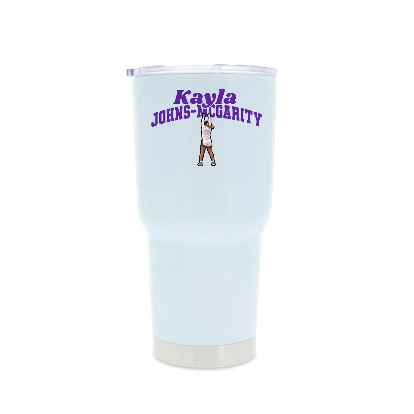 30oz Stainless Steel Tumbler — Signature Arch in White