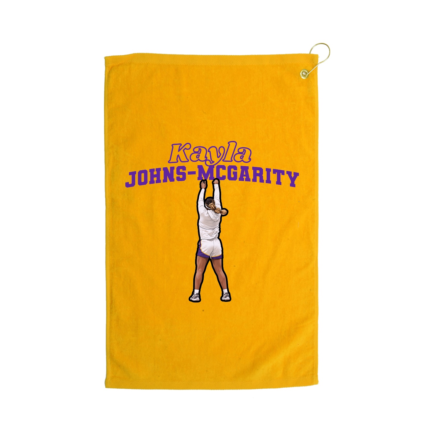 Golf Towel — Name Arch in Gold