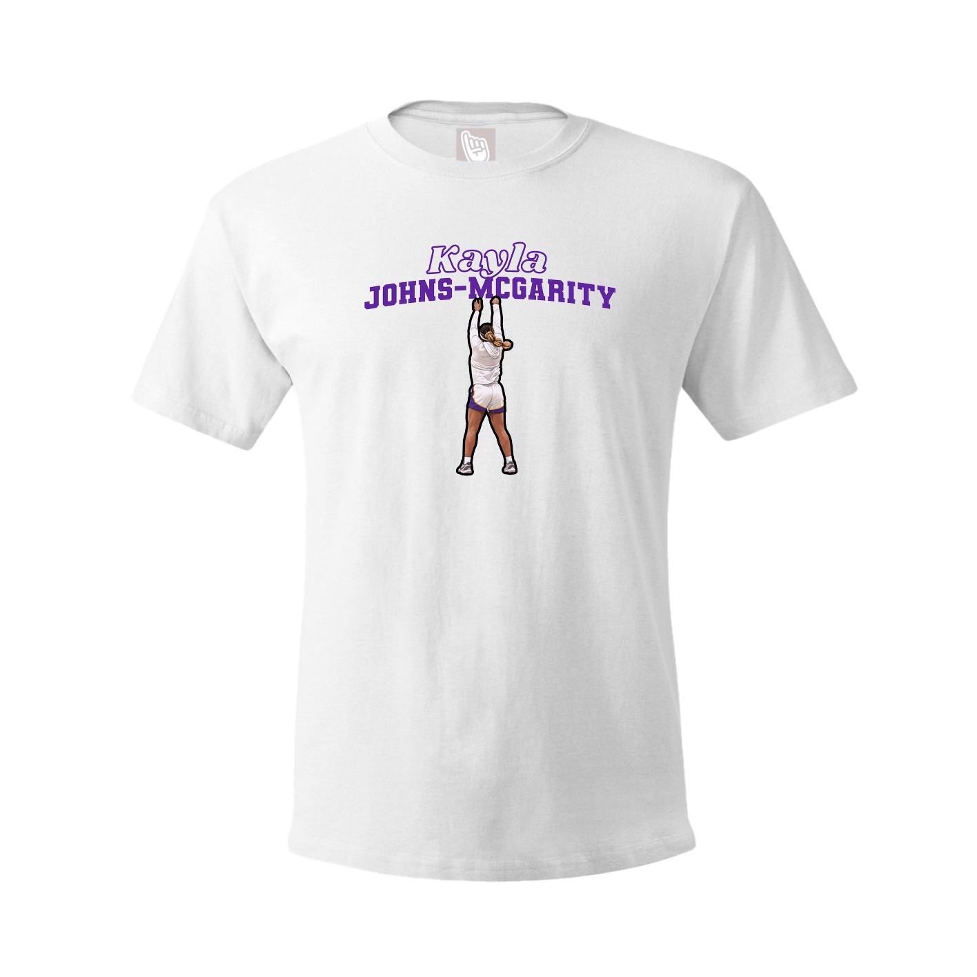 Youth Tee — Name Arch in White