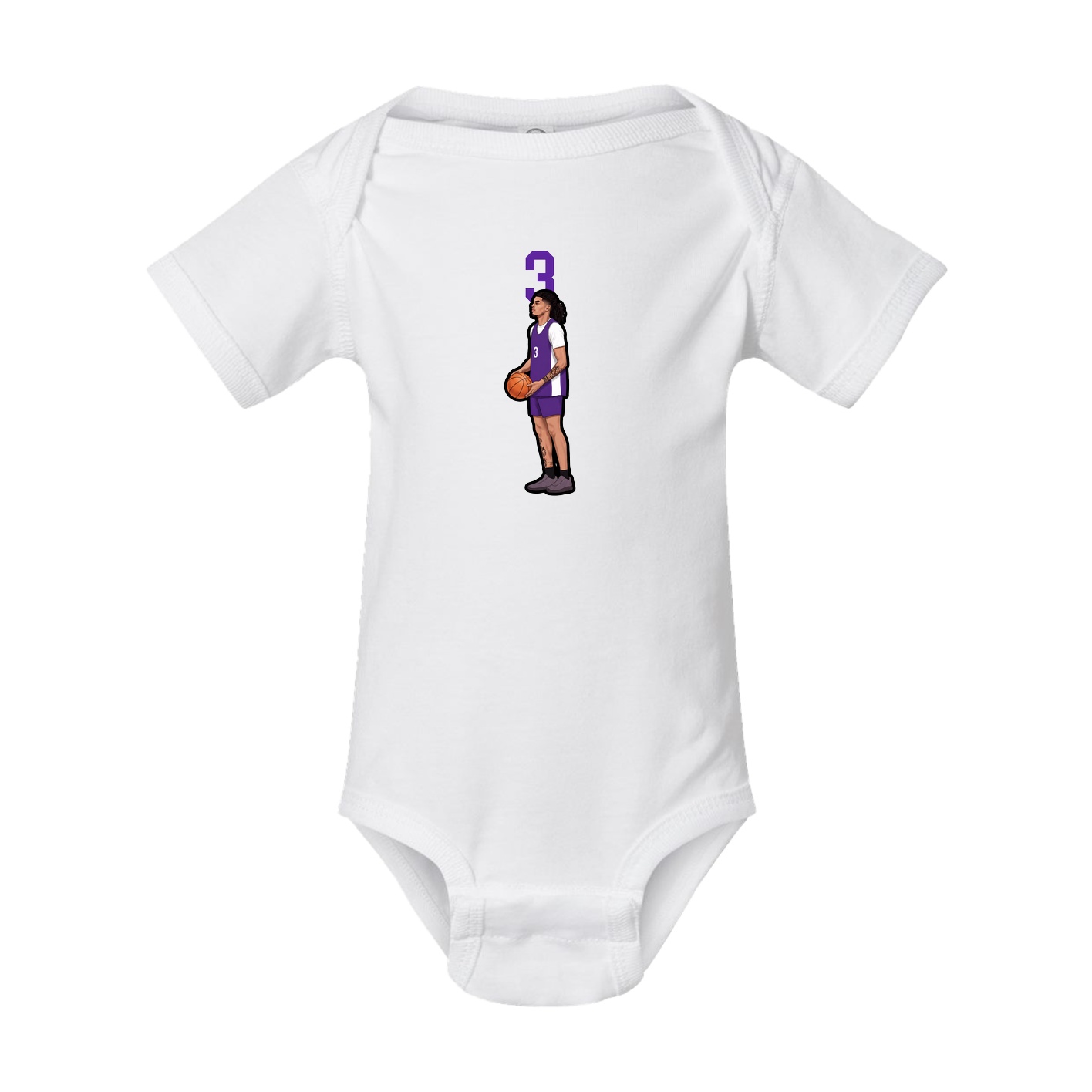Baby Onesie — Number Top in White