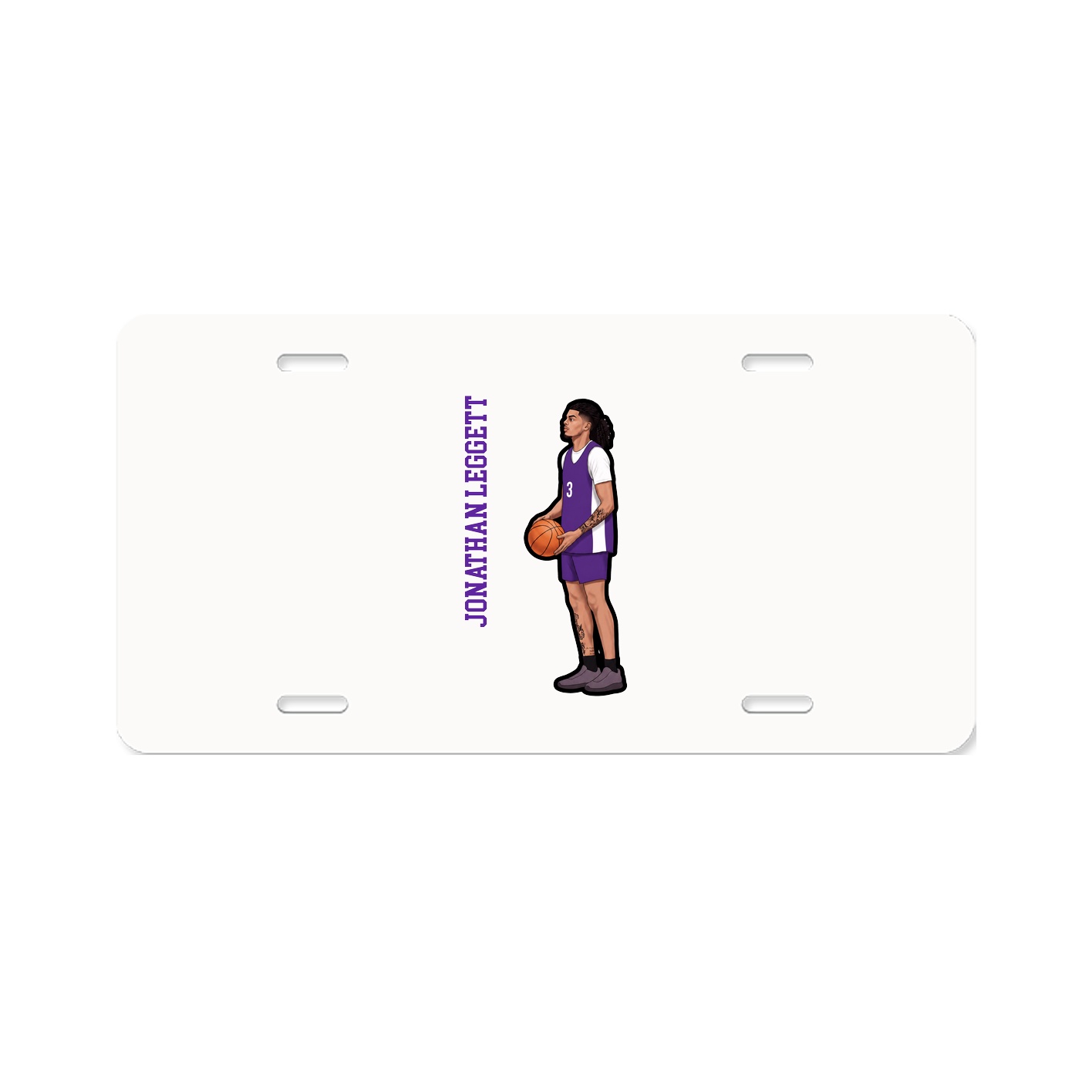 License Plate — Name Vertical in Classic